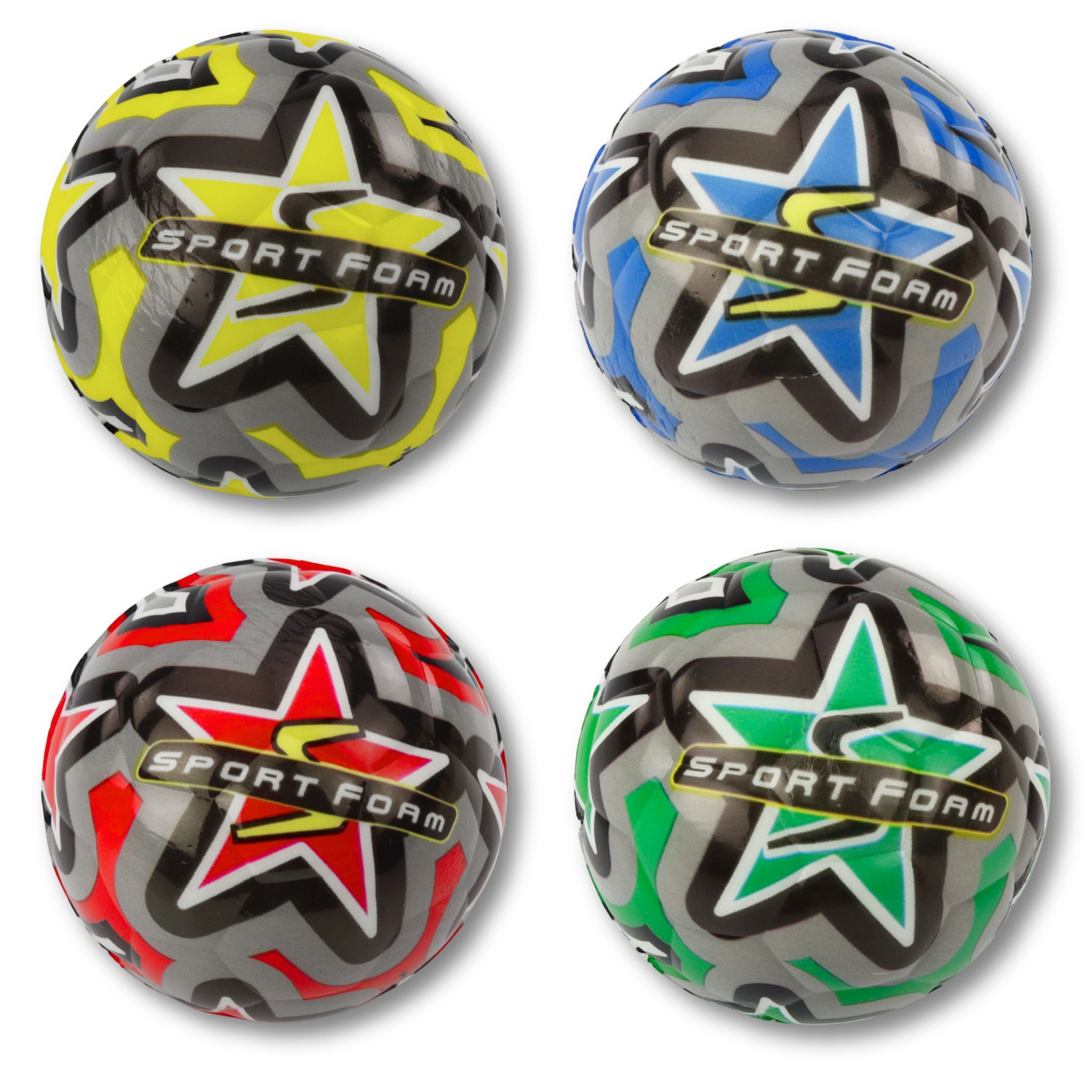 Set Of Sport Foam Balls For Bouncing Squeezing Foam Colorful 7cm