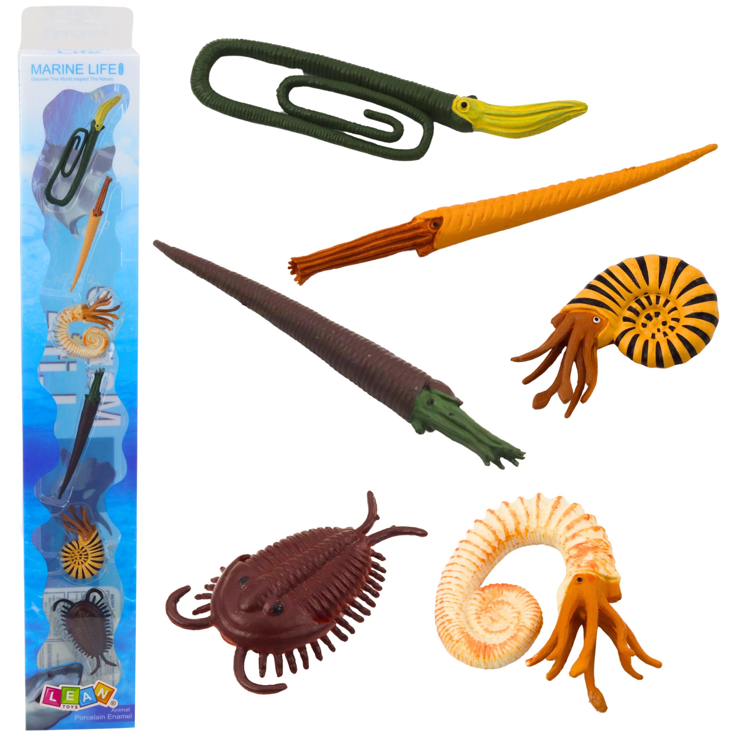 Set Of Mini Figures Sea Animals Turtle Tuna Fish 6-9cm 6 Pcs.
