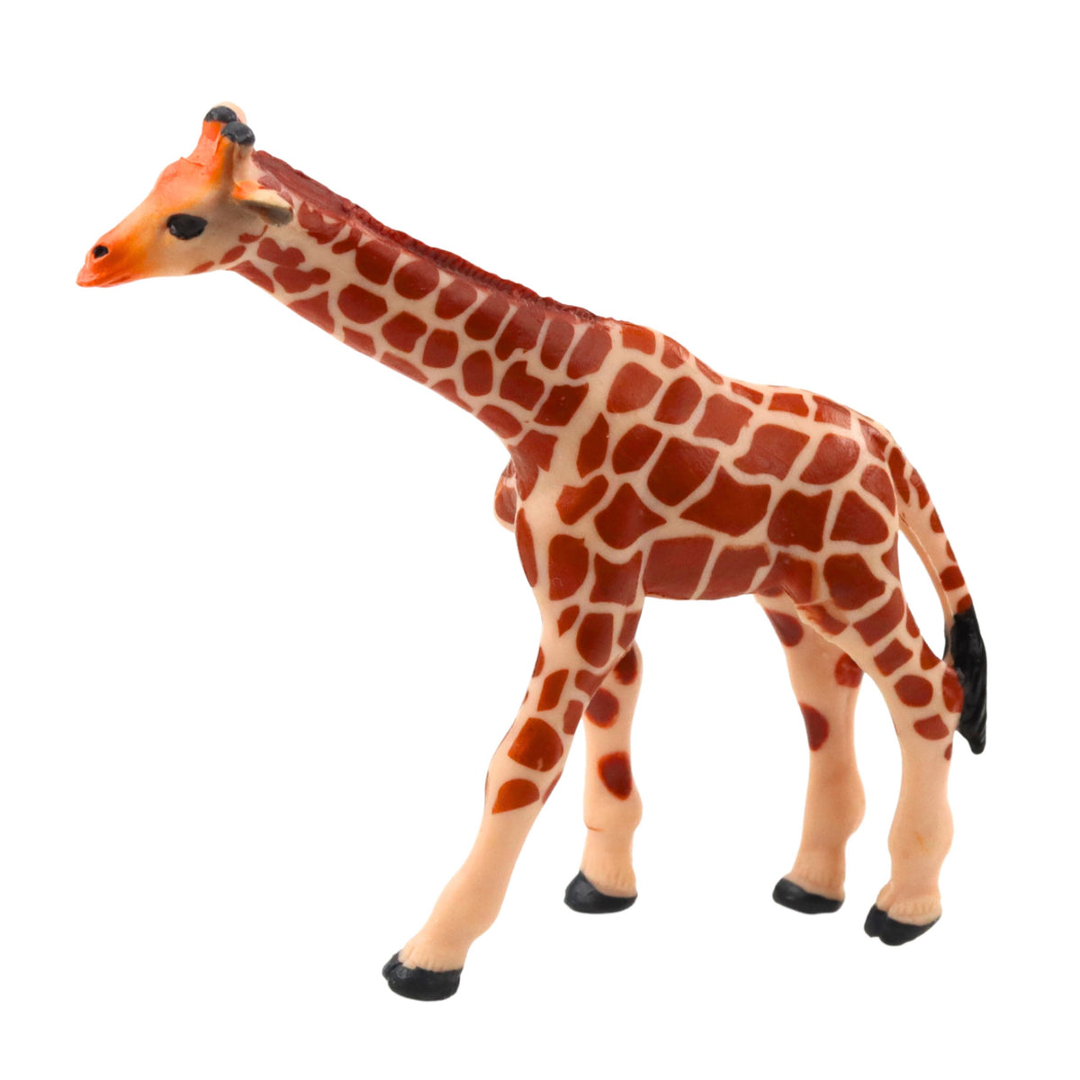 Set Of Mini Figures Wild Animals Chimpanzee Giraffe 6-9cm 4pcs