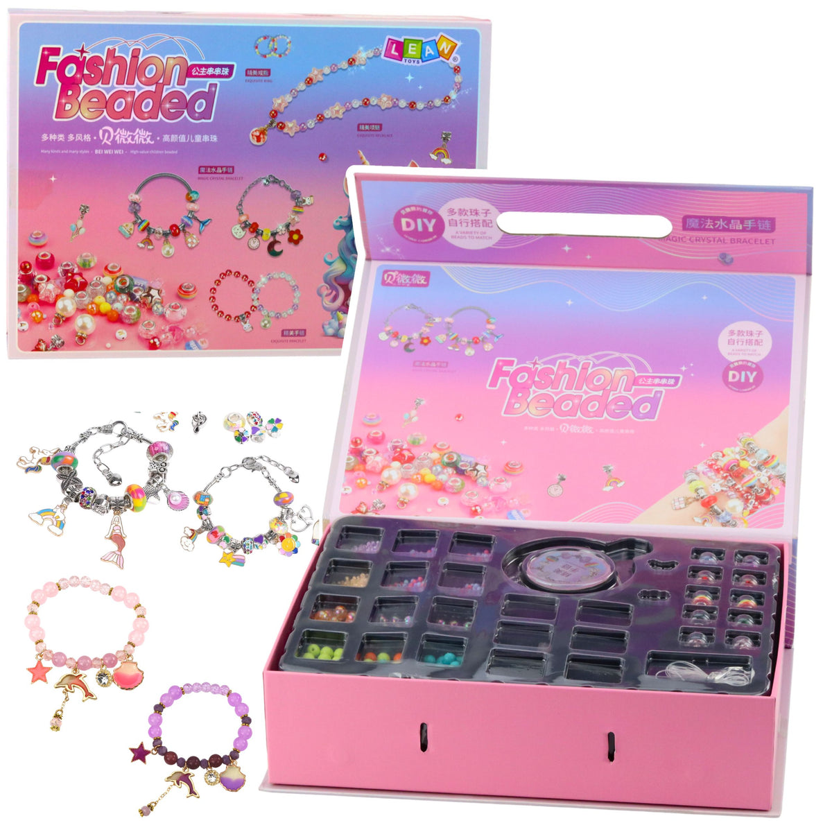 Diy Jewelry Bracelet Beads Pendants Making Kit