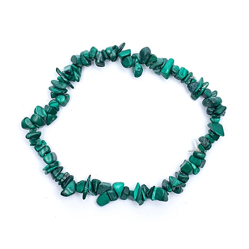 Náramok Malachitové čipy Elastic --balenie 2 ks - ±0,4cm