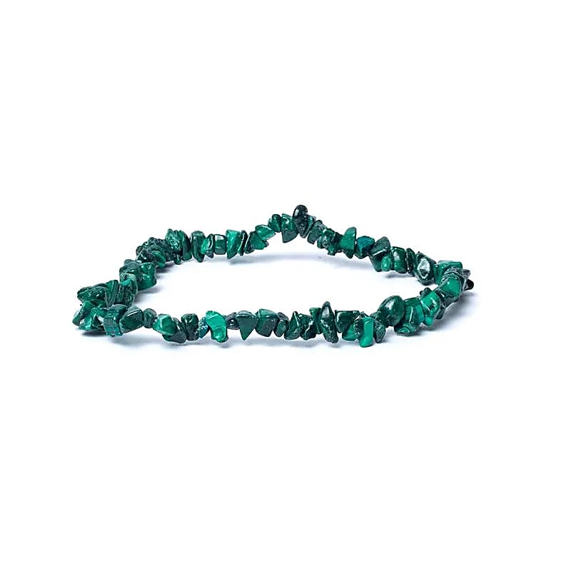 Náramok Malachitové čipy Elastic --balenie 2 ks - ±0,4cm