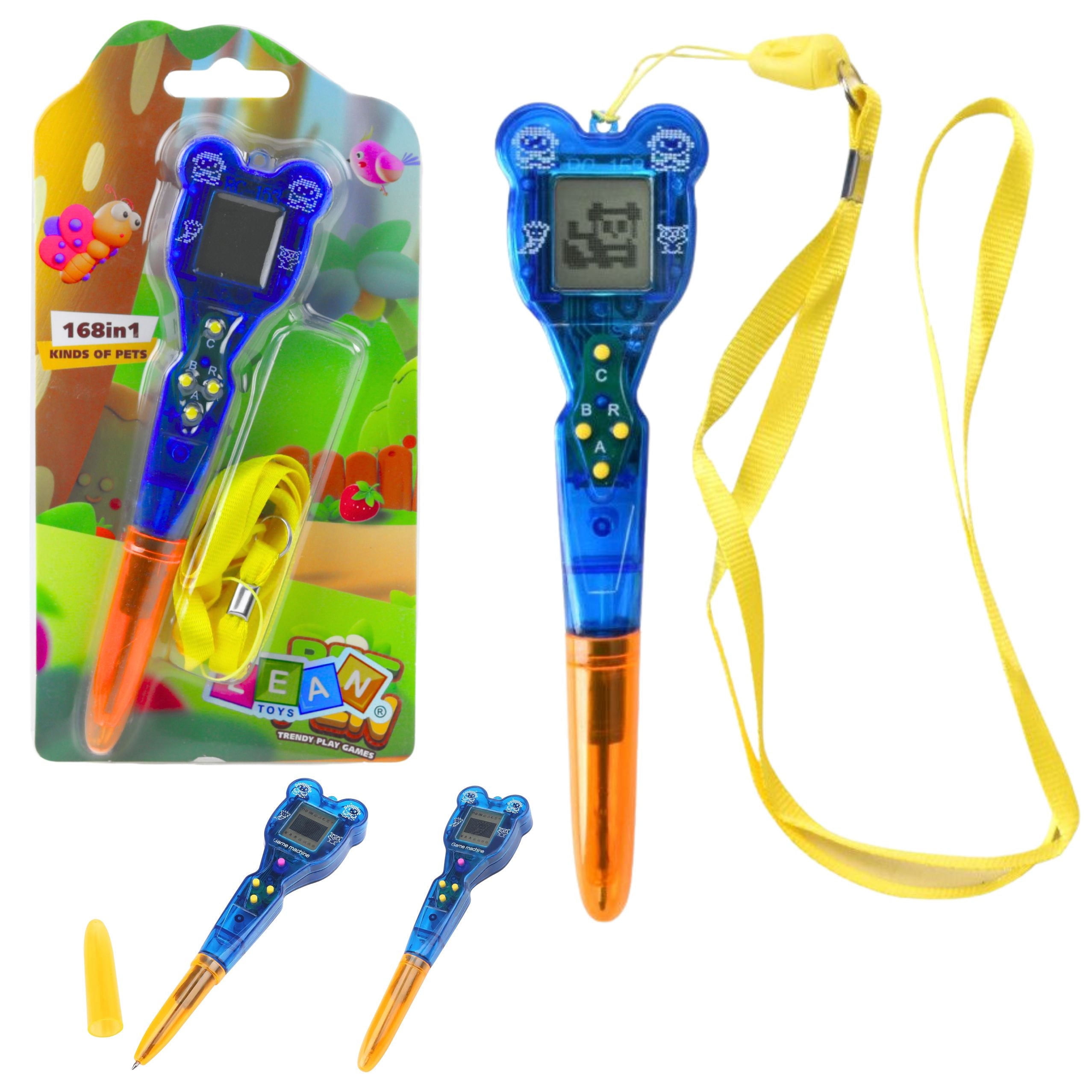 Electronic Game With Pen 168 In 1 Orange And Blue Lanyard