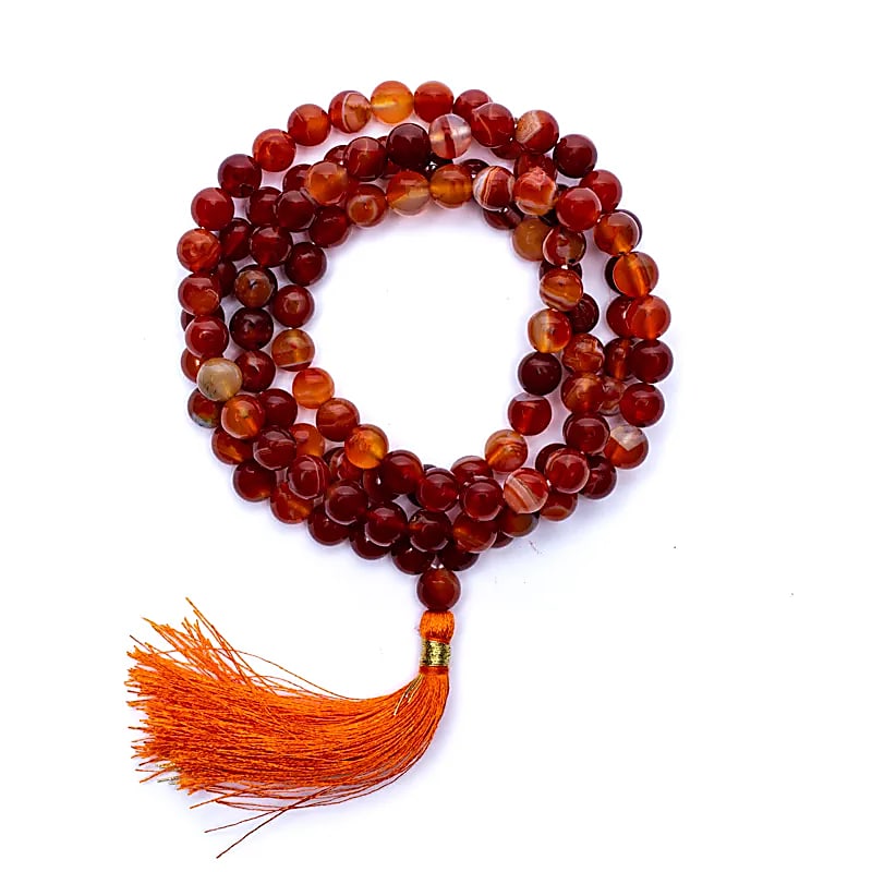 Koraliki Mala Karneol 108 - 0,8 cm