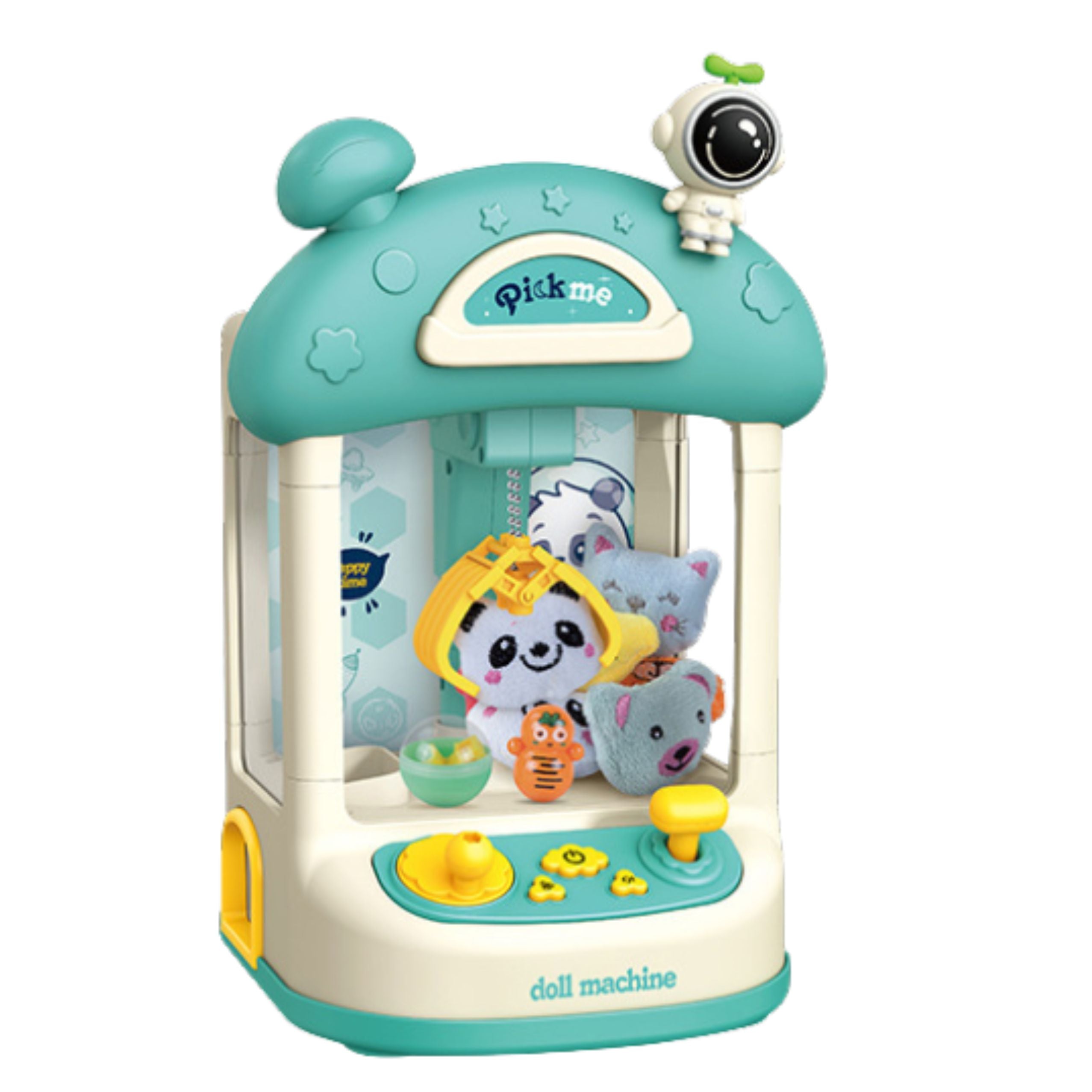 Machine bleue de receveur de balle de jouet en peluche pour des enfants