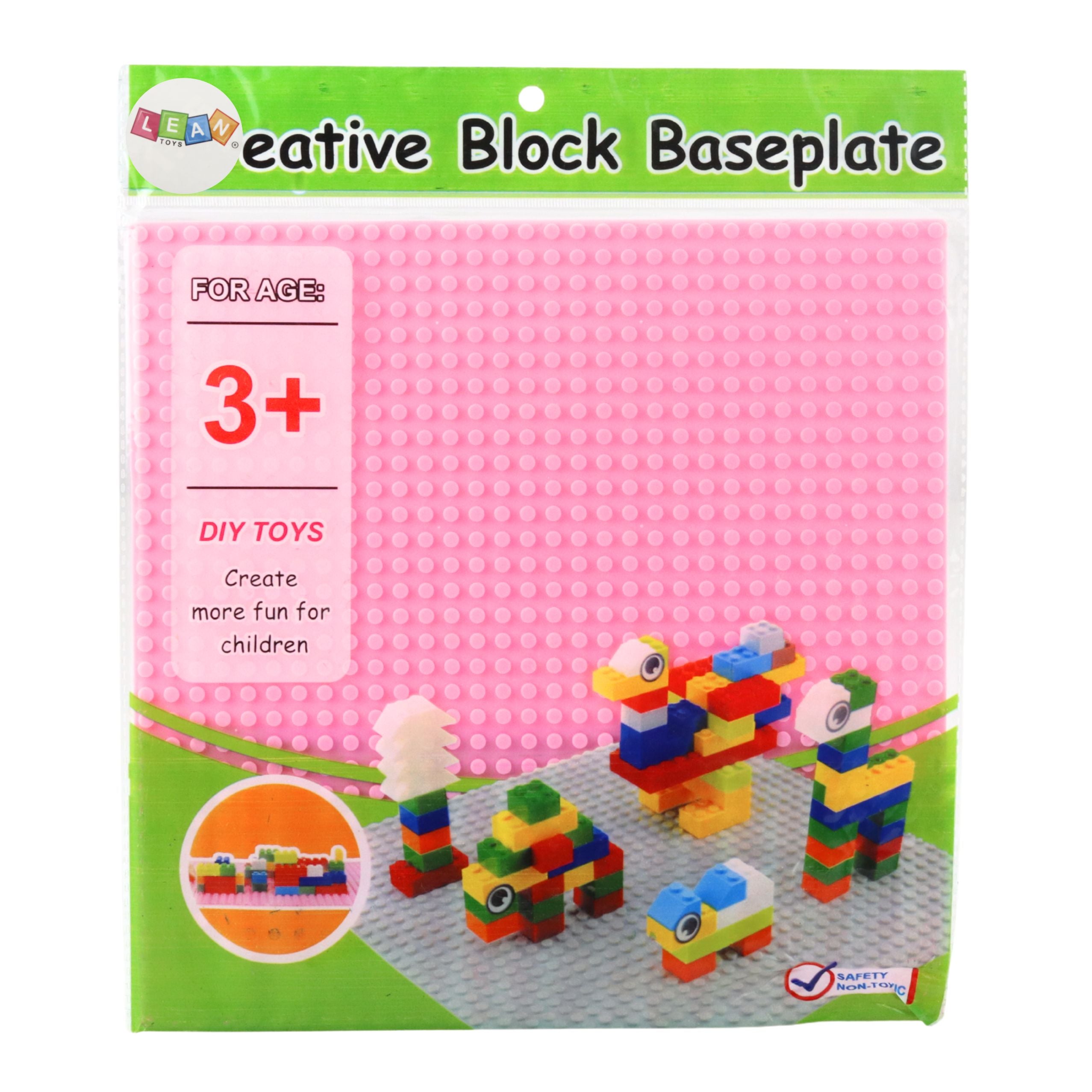 Construction Board For Building Blocks Pink 25.5x25.5 Cm