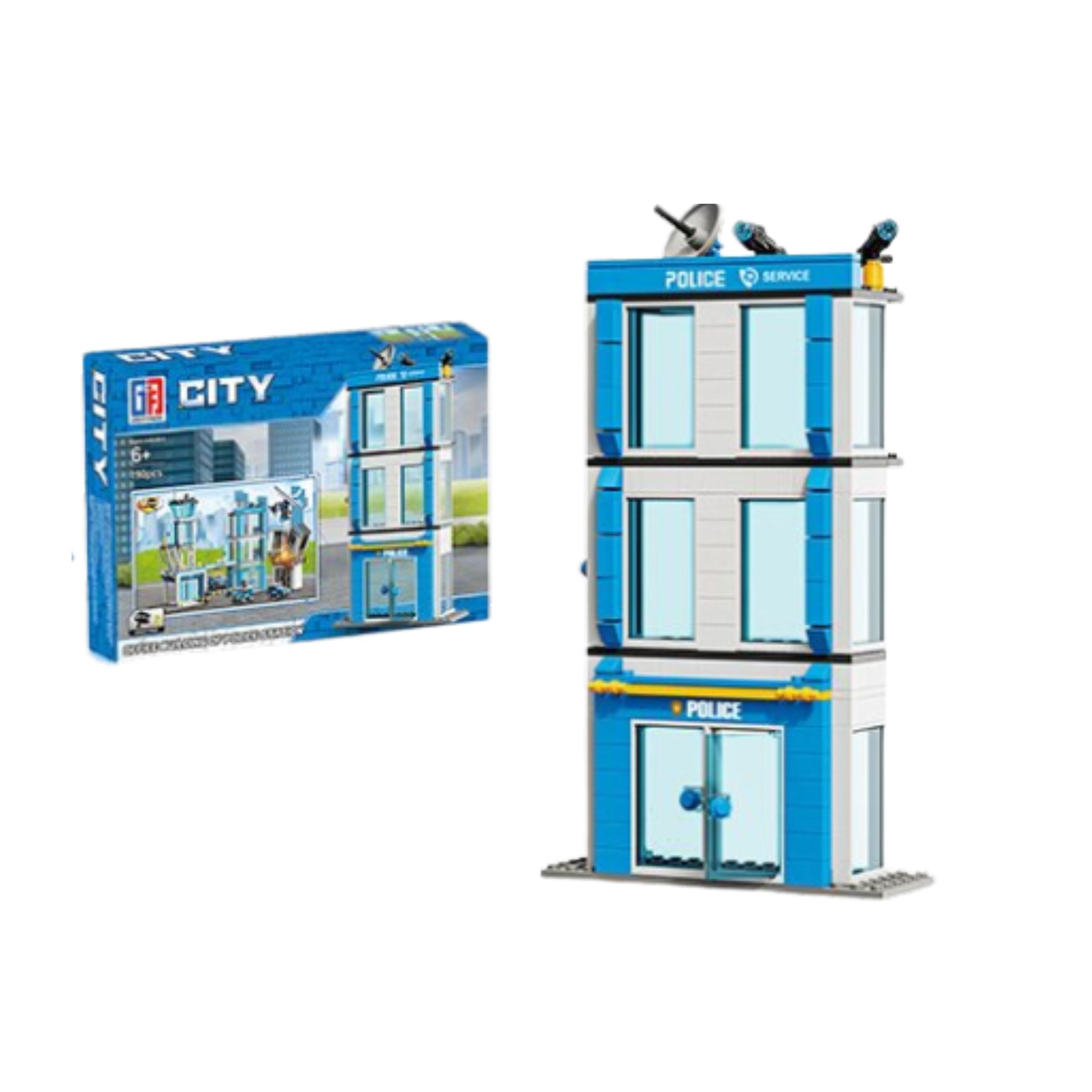 Construction Blocks Police Station Buildings 190-213 Pcs.