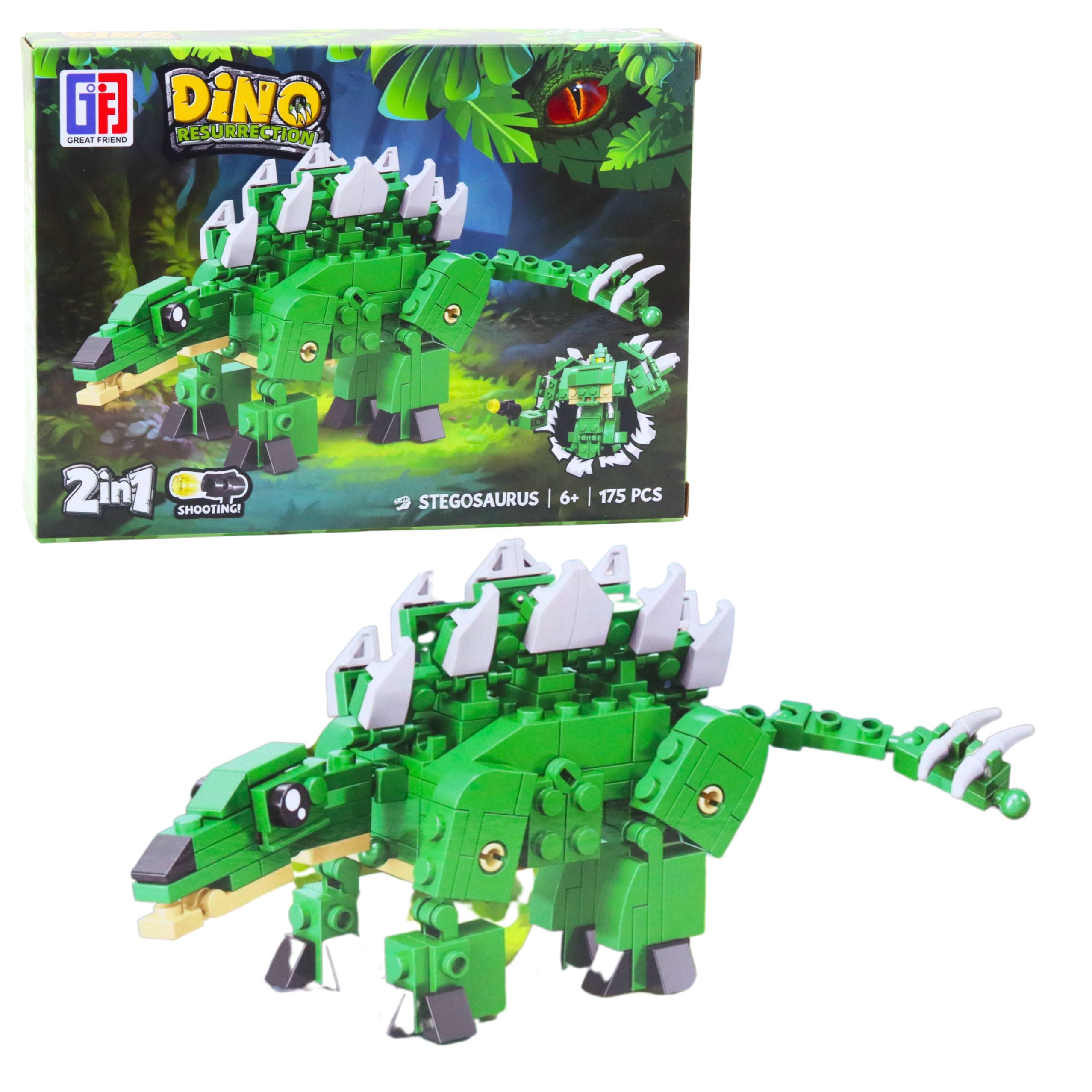 Construction Blocks Set Dinosaur Robot 2in1 148-175 Pcs Mix