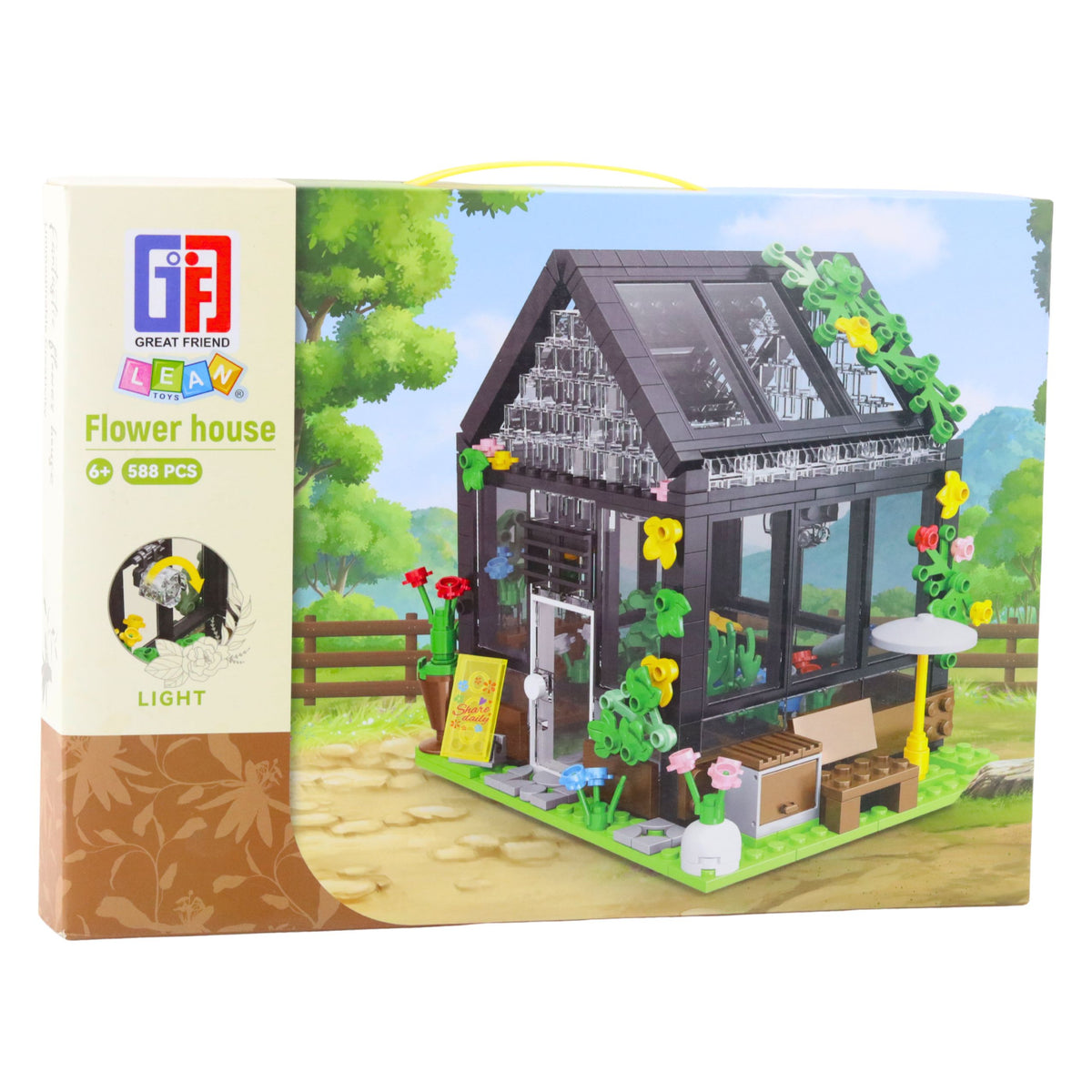 Mini-Gewächshaus-Gartenhaus-Bausteine, 588-tlg.