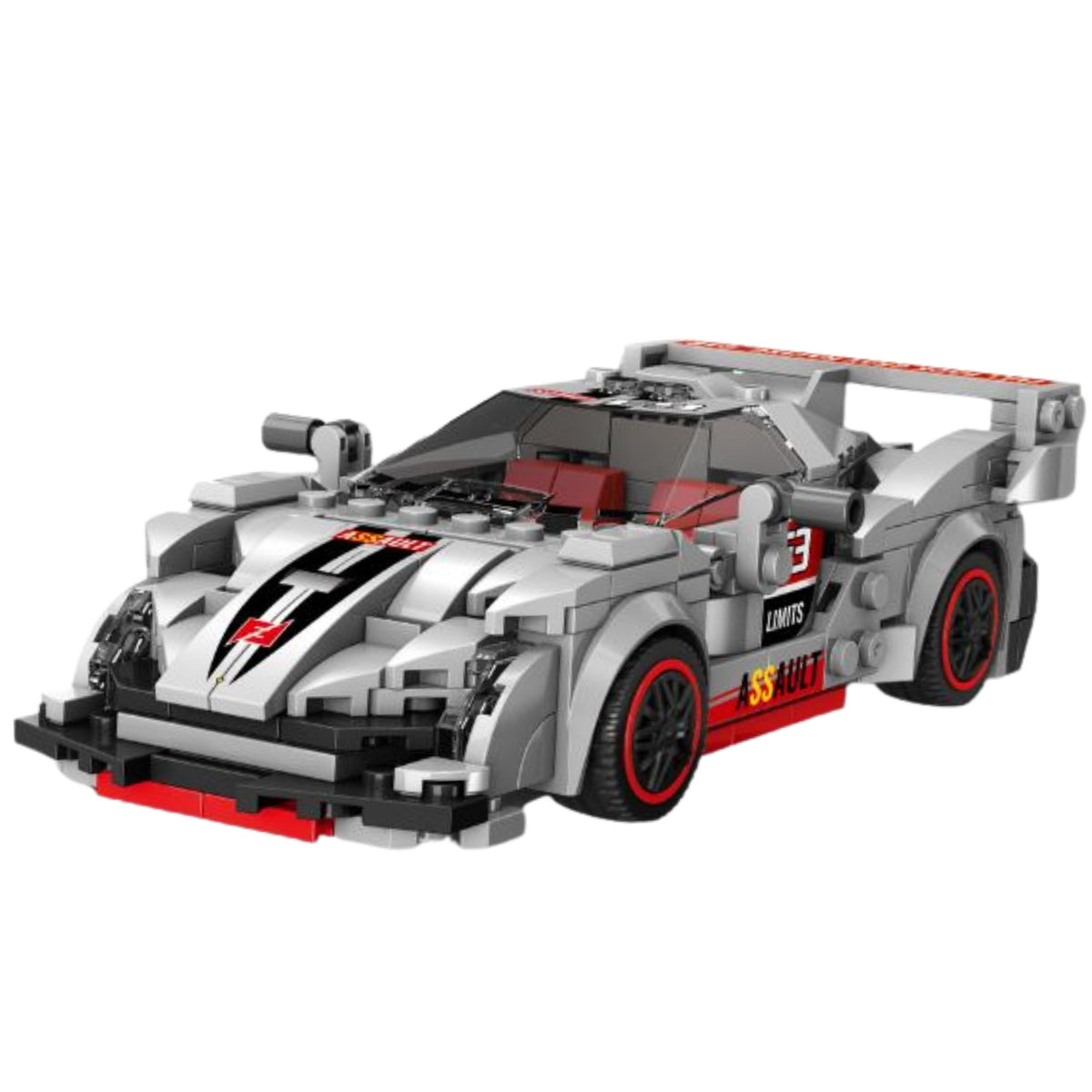 Construction Blocks Sports Car Robot 2in1 Gray 363 Pcs.