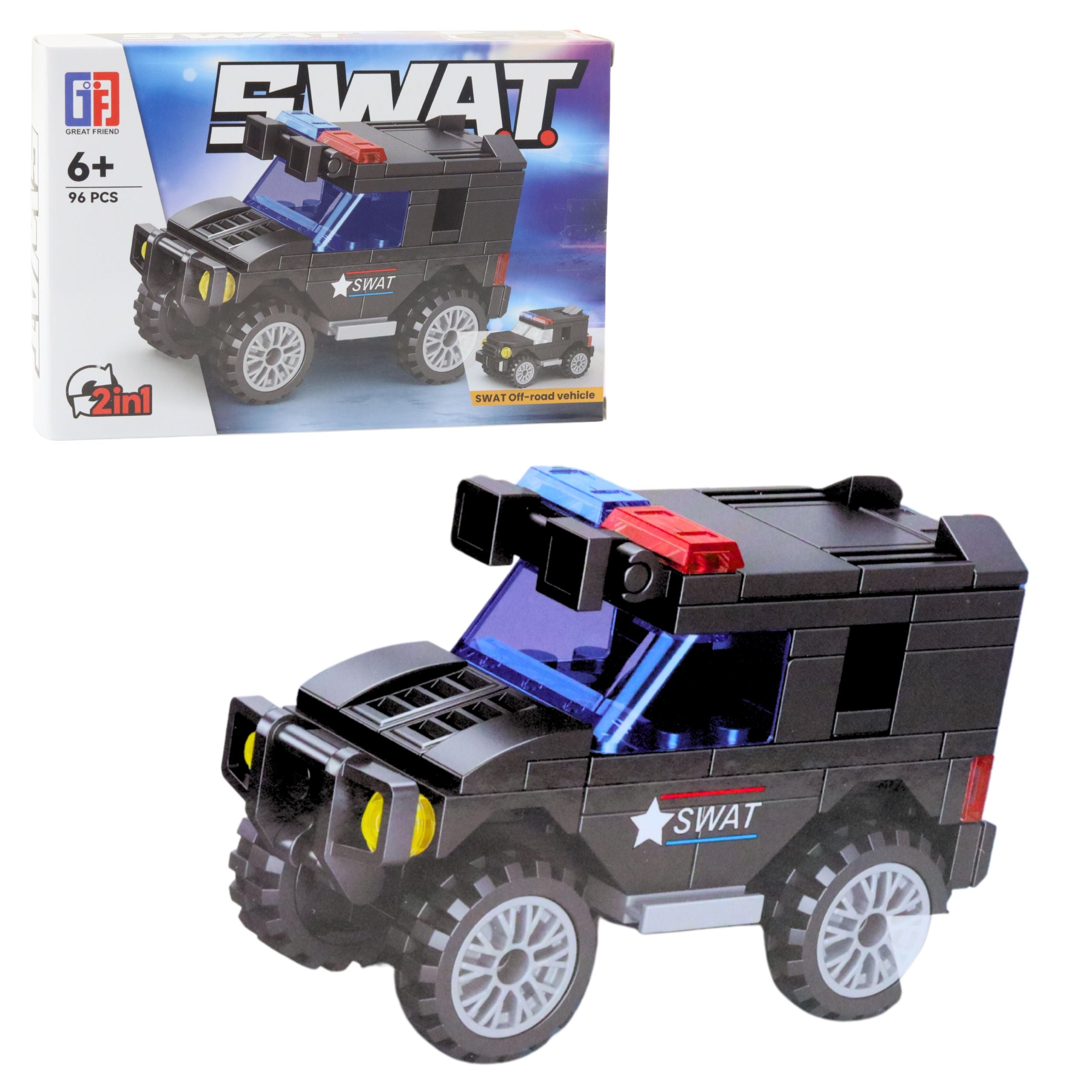Construction Bricks Vehicles Transport Swat 2in1 92-117 Pcs.