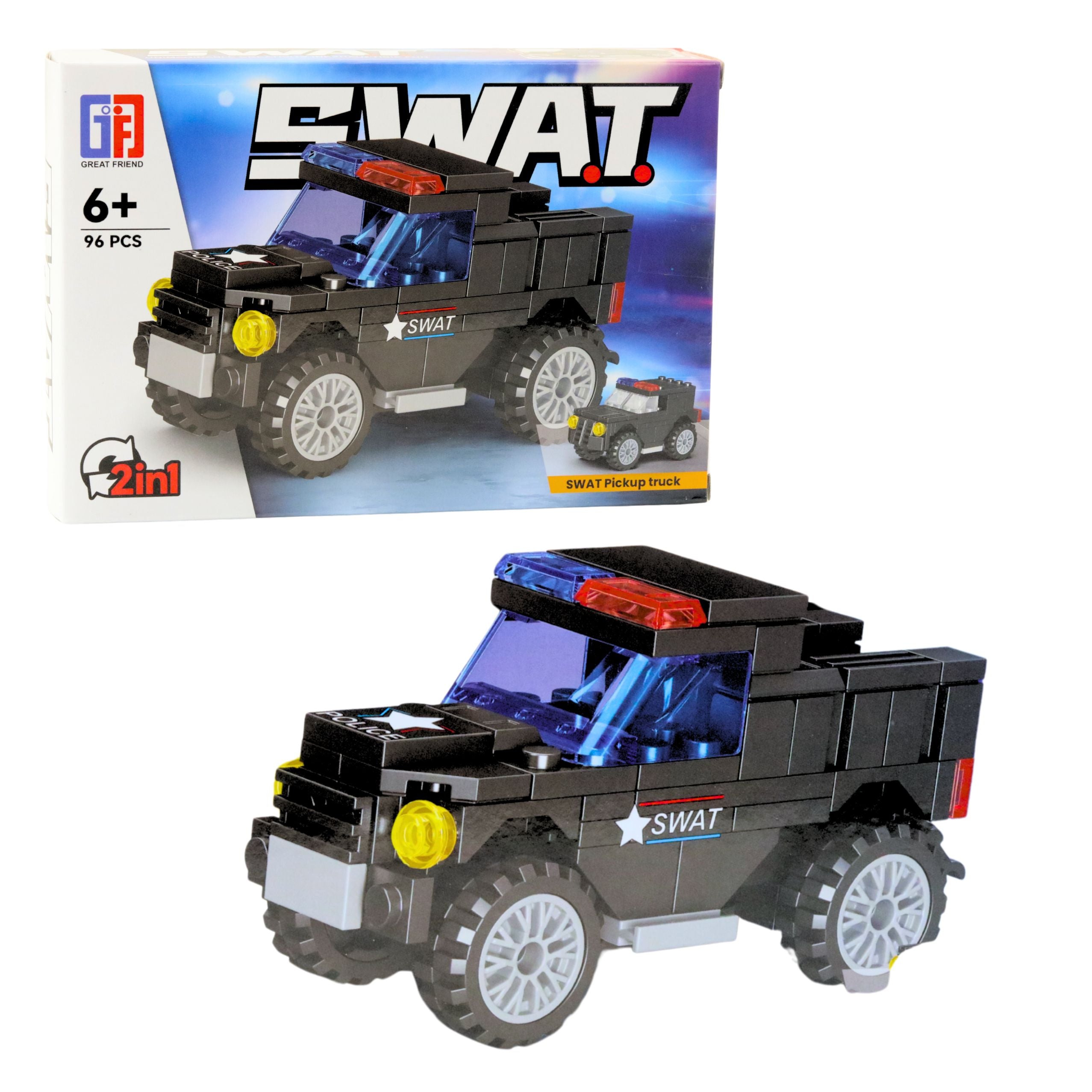 Construction Bricks Vehicles Transport Swat 2in1 92-117 Pcs.