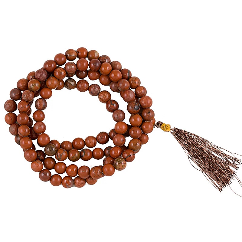 Koraliki Mala Czerwony Jaspis 108 - 0,8 cm