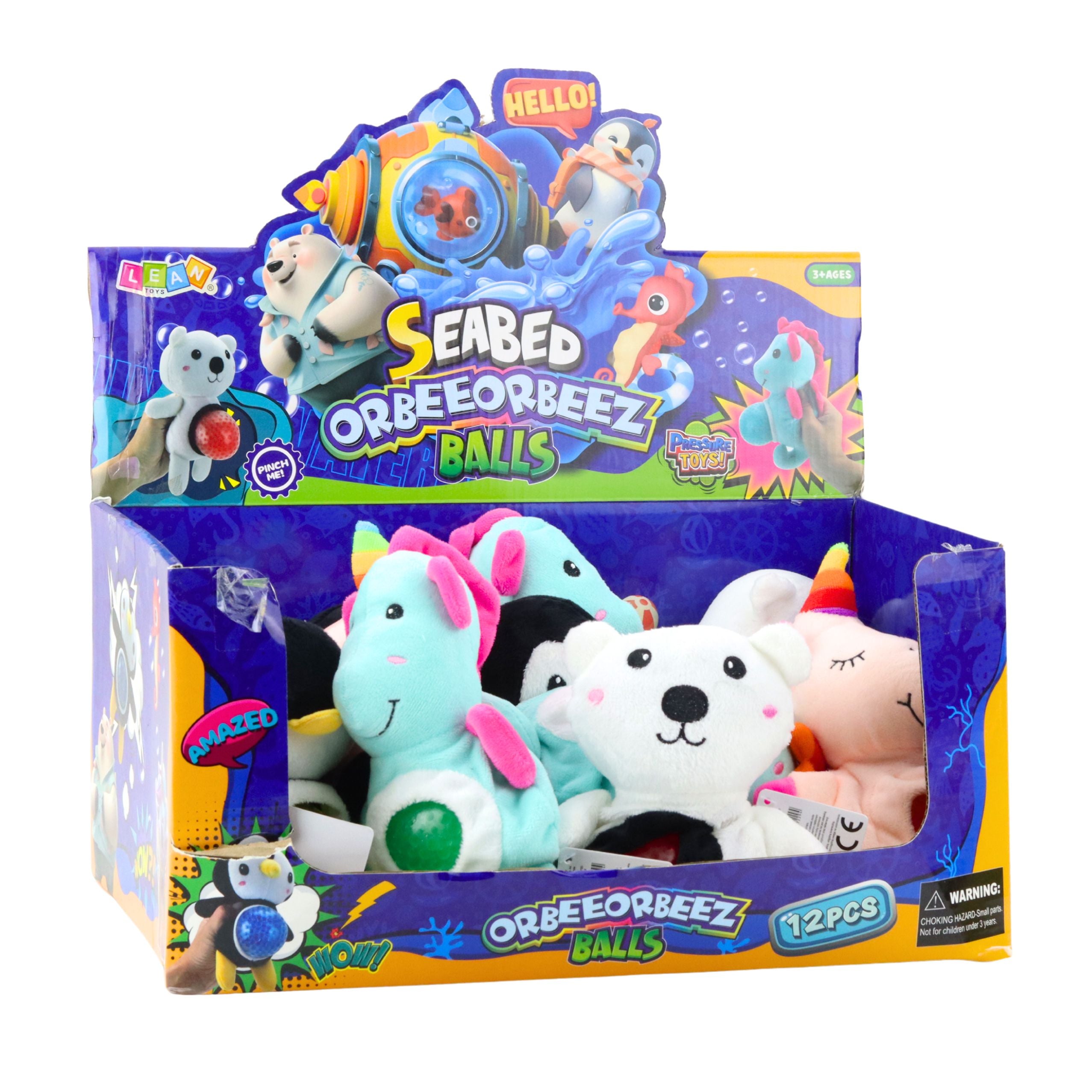 Plush Toy Squeezable Tummy With Water Balls 20cm Mix