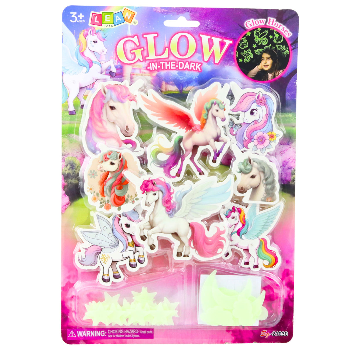Fluorescenční samolepky na zeď Jednorožci Hvězdy