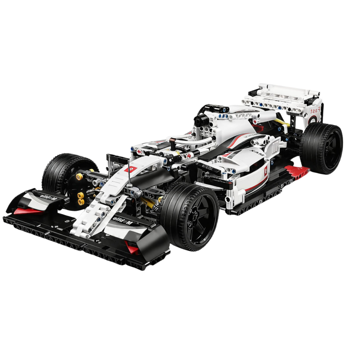 Construction Bricks F1 Race Car White And Red 1235 Pcs.