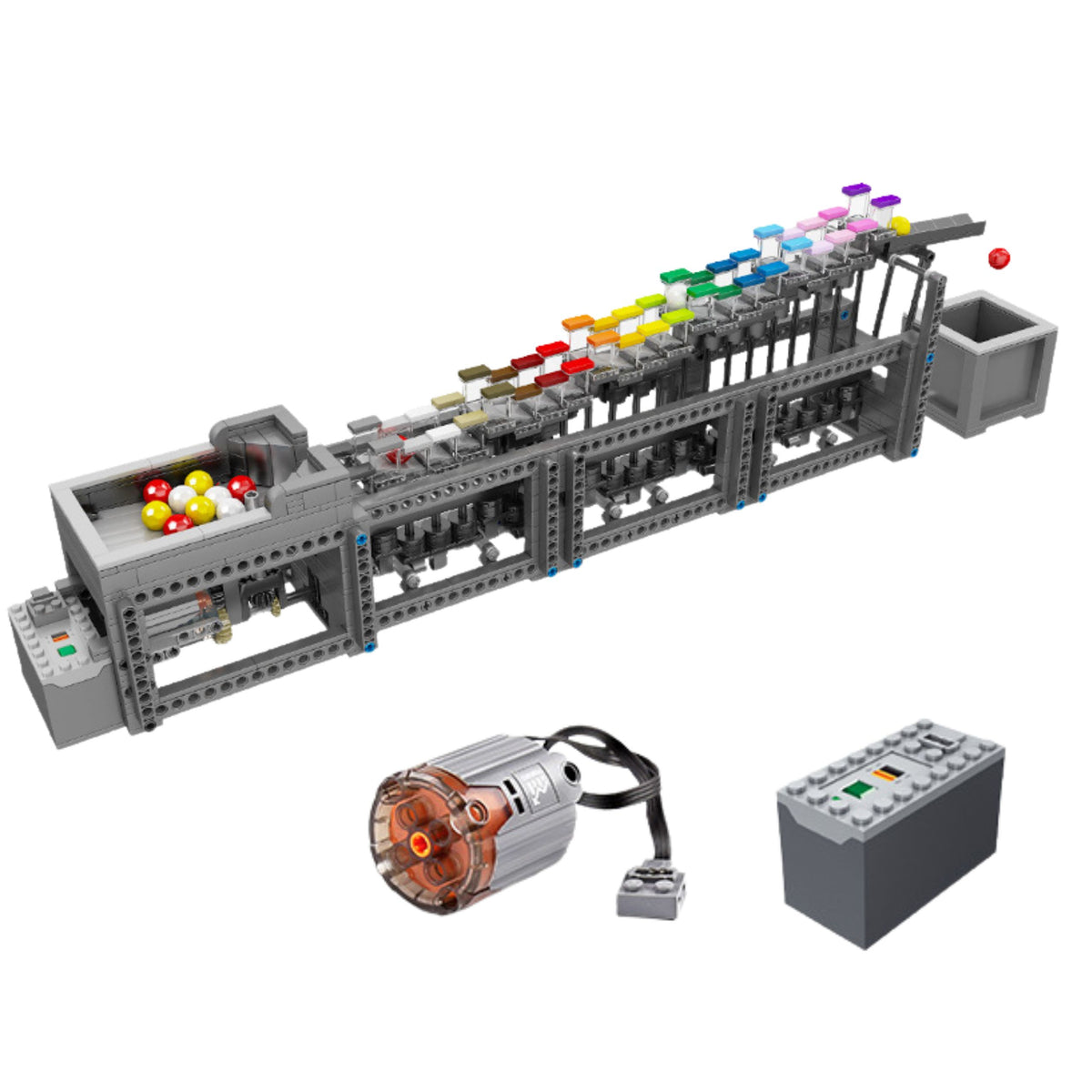 Construction Blocks Ball Track With Electric Motor 1038 Pcs.