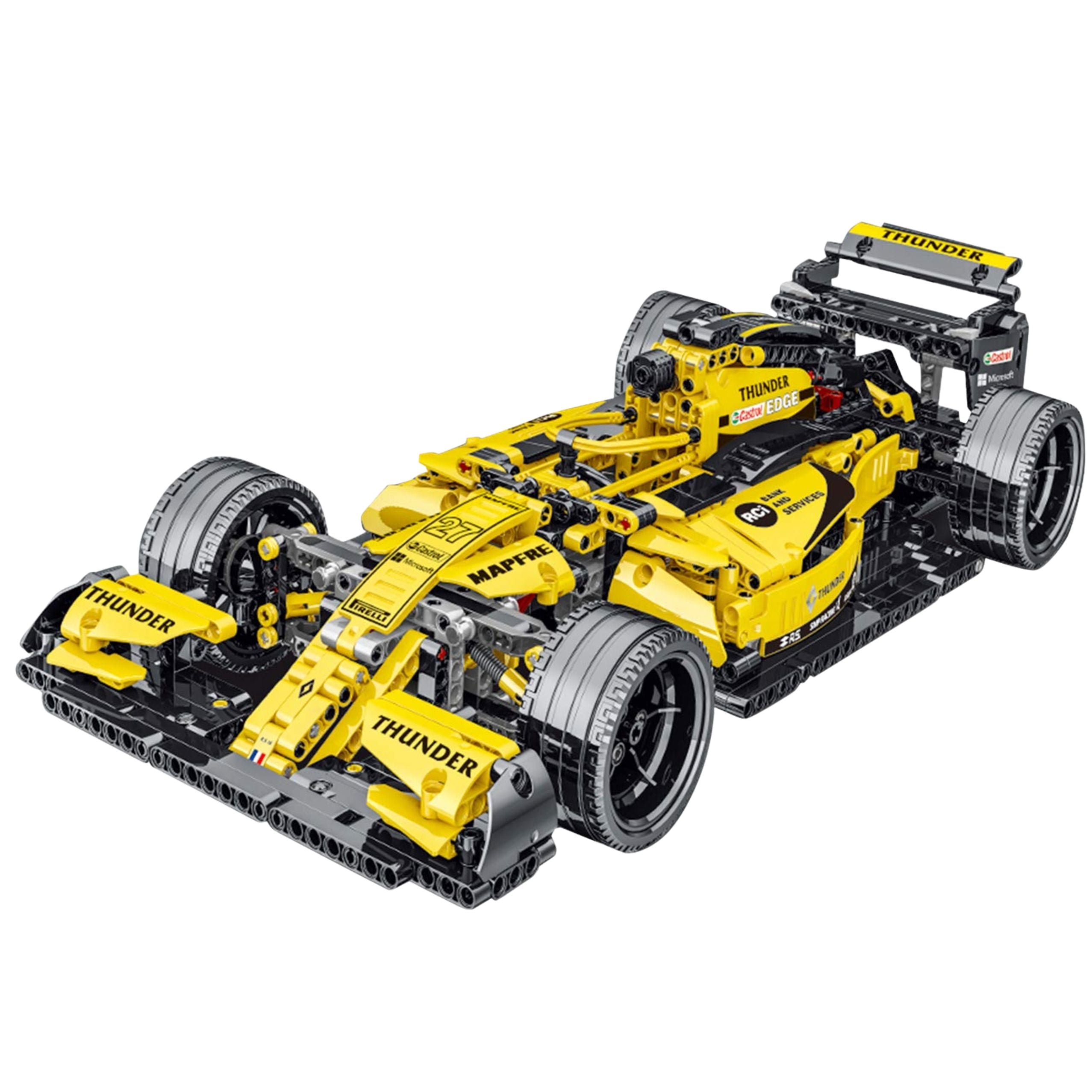Construction Bricks Race Car R.s.18 Yellow 1:10 1093 Pcs.