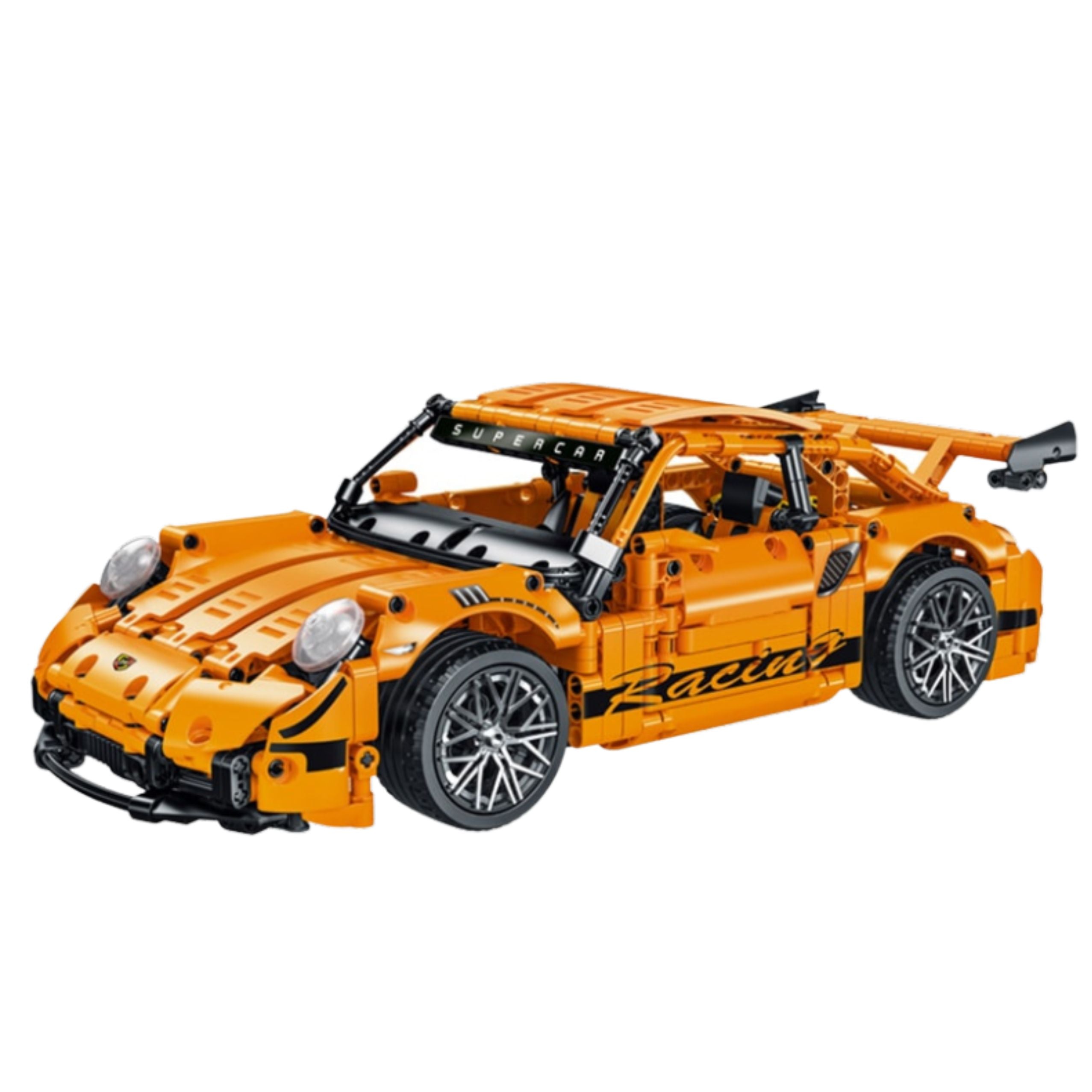 Gt Racing Car Construction Bricks Orange 1:14 1268 Pcs.