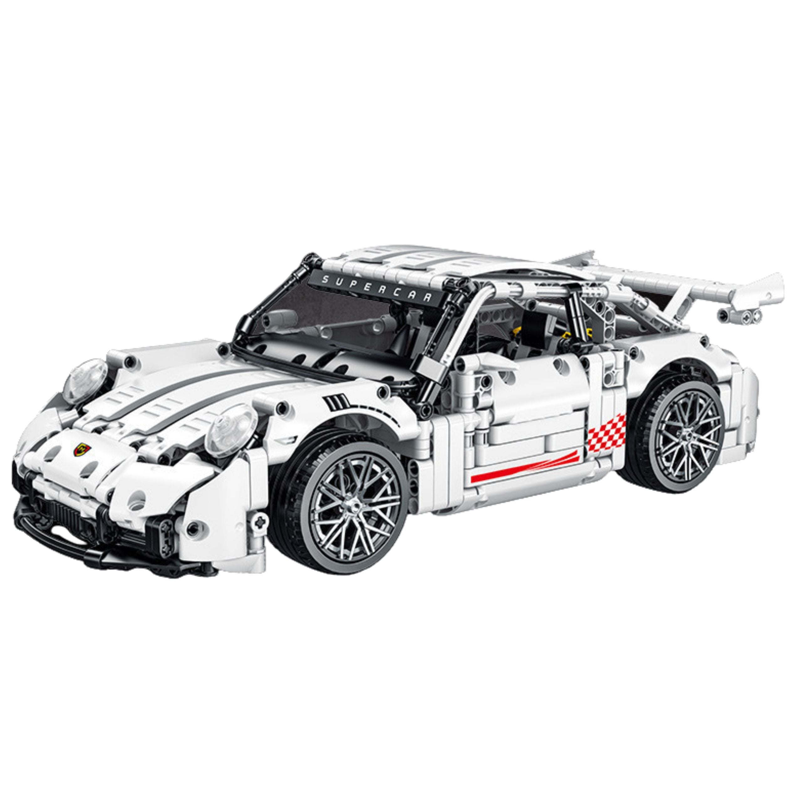Building Blocks Gt Racing Car White 1:14 1268 Pcs.