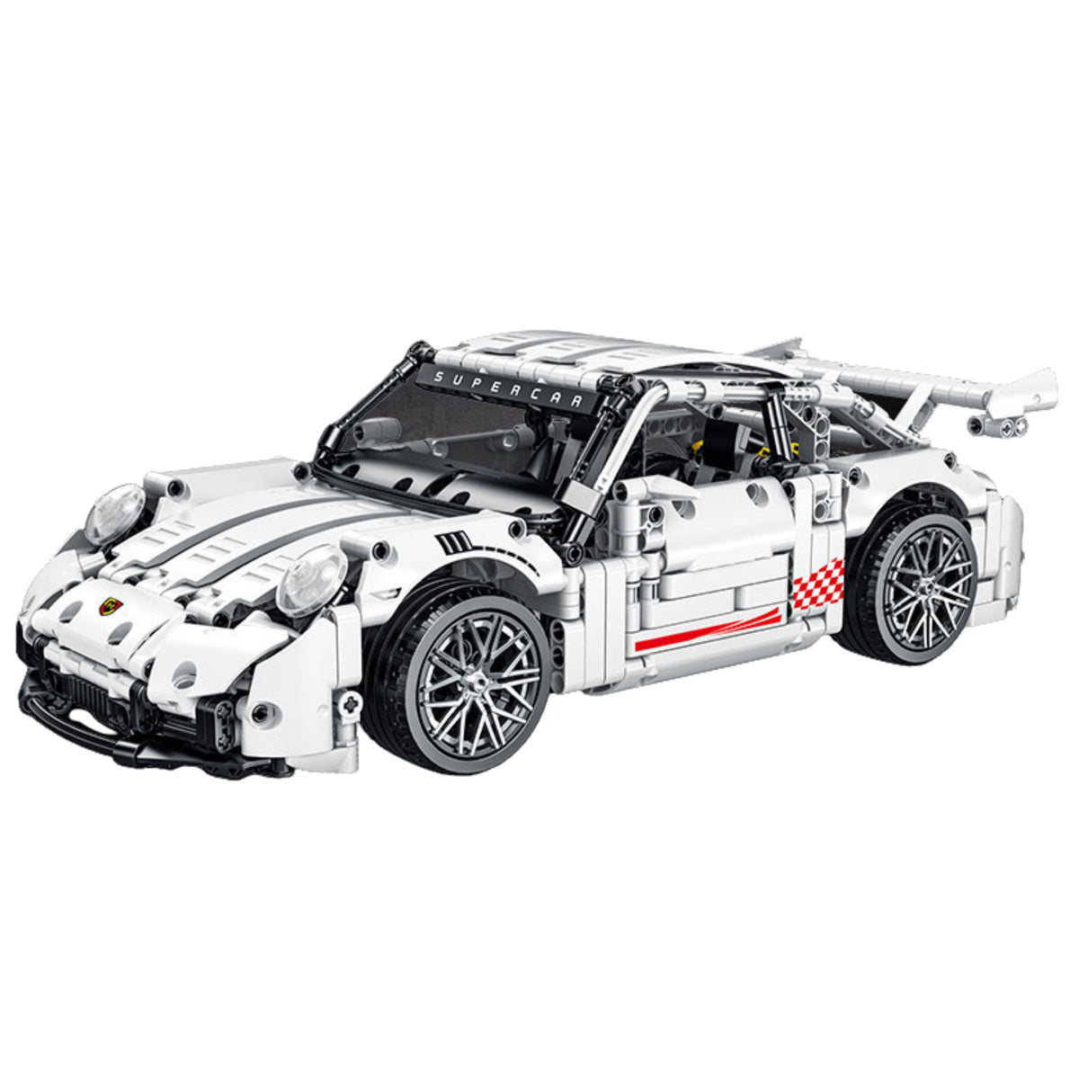 Building Blocks Gt Racing Car White 1:14 1268 Pcs.