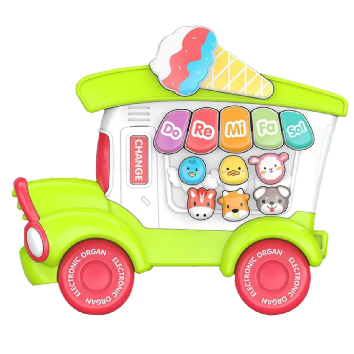Educational Electric Piano For Toddlers Ice Cream Parlor Green