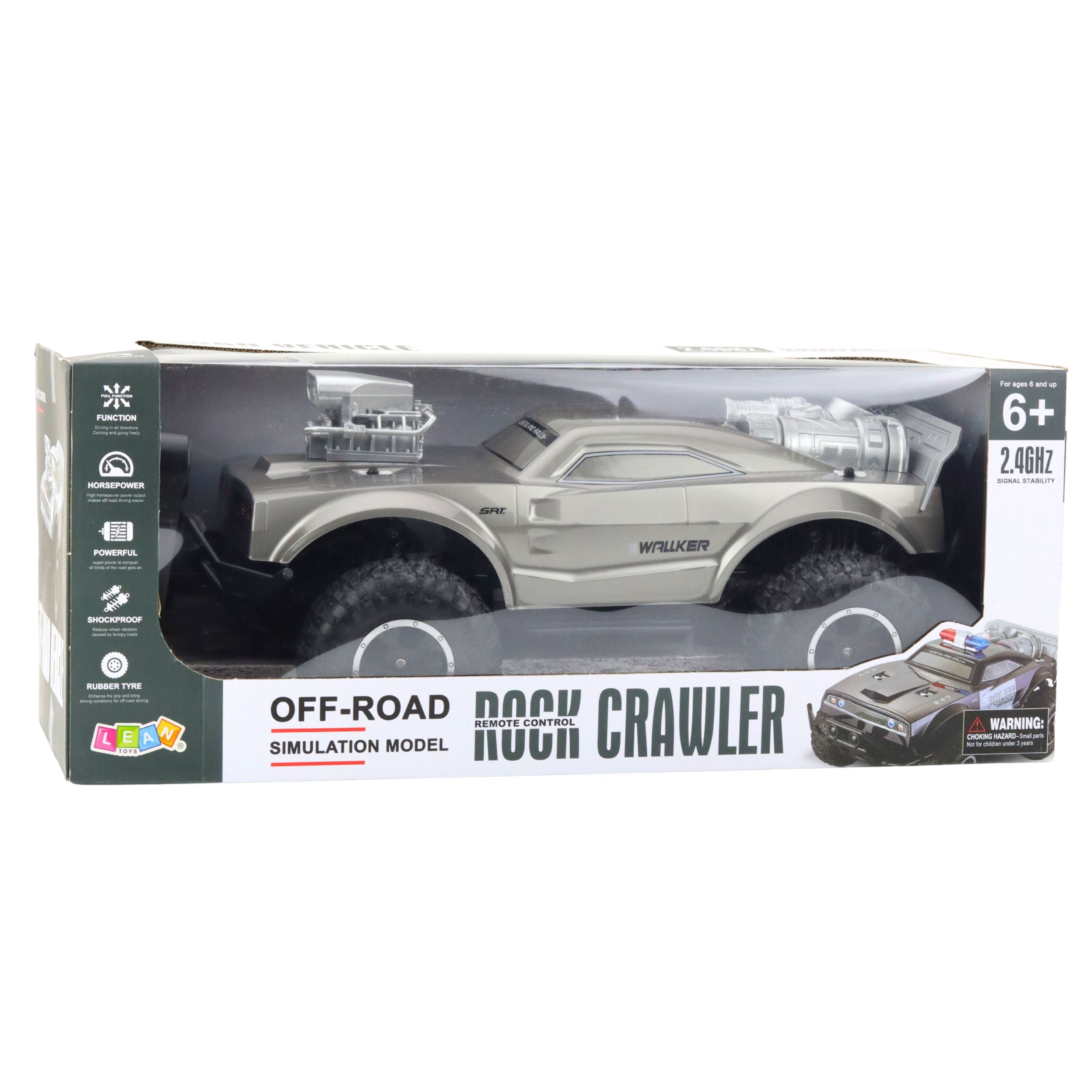 Large Remote Controlled Off-road Sports Car Rc Silver 1:8