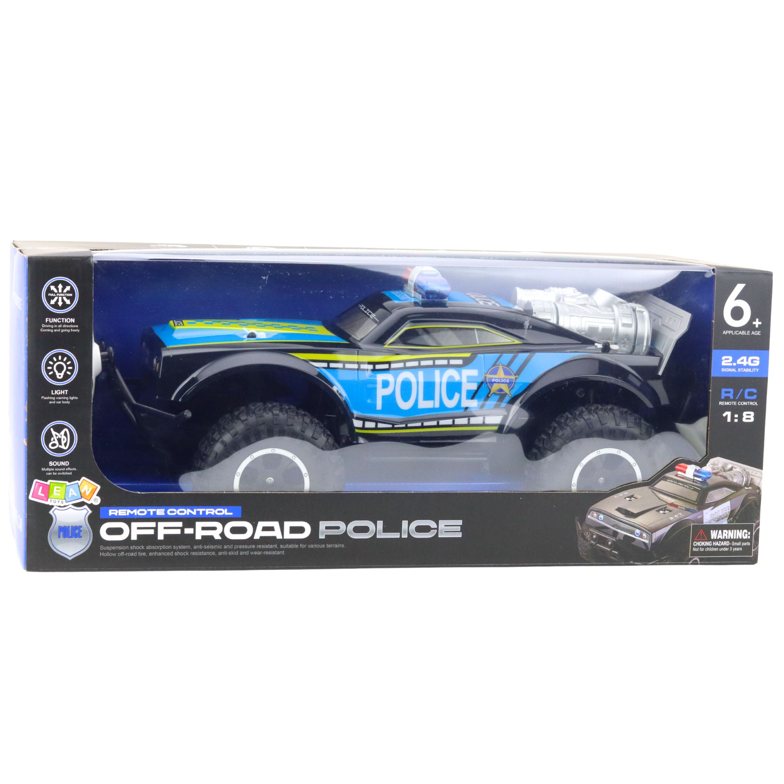 Rc Off-road Police Car 1:8 Black