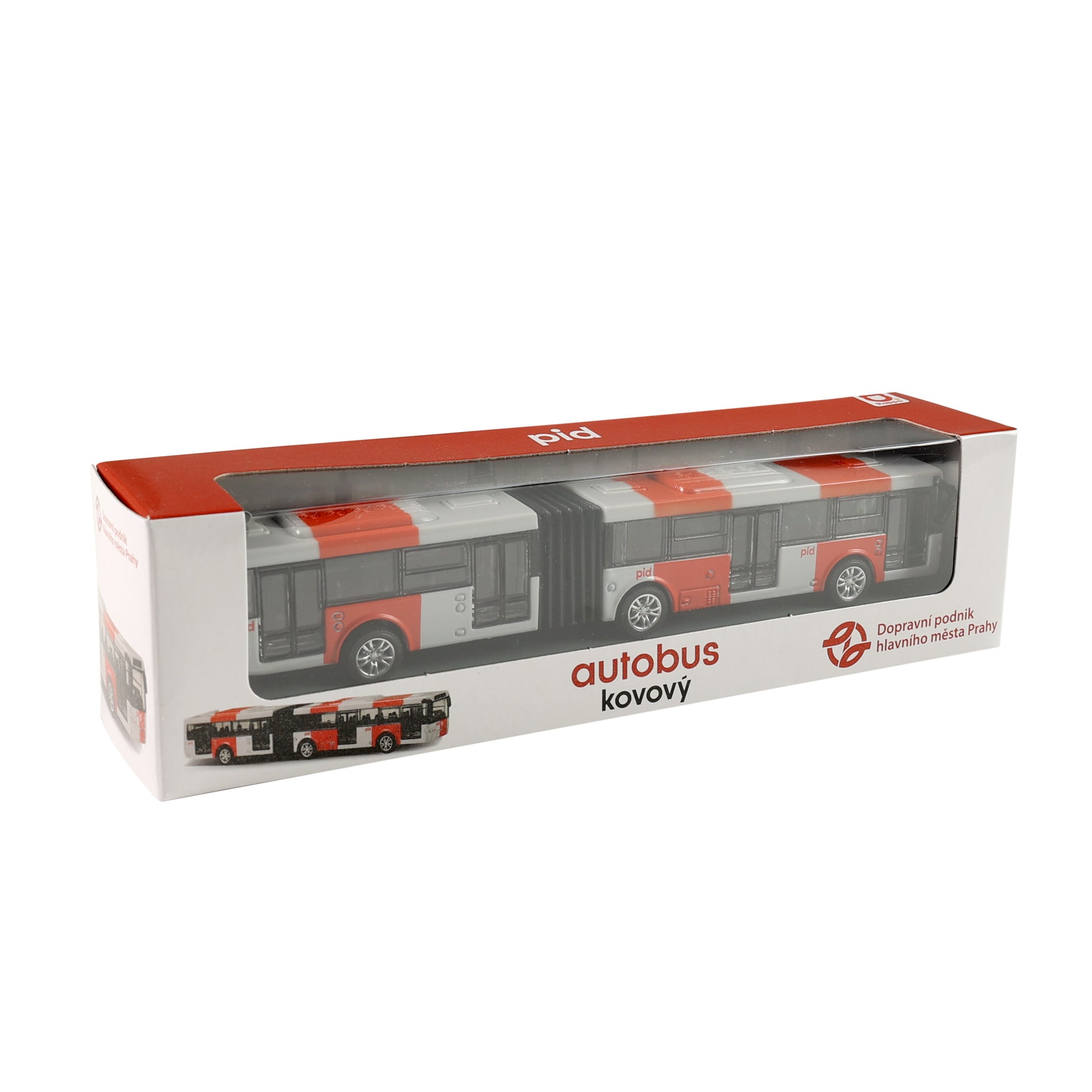 Metal Bus Pid Prague Red 18 Cm
