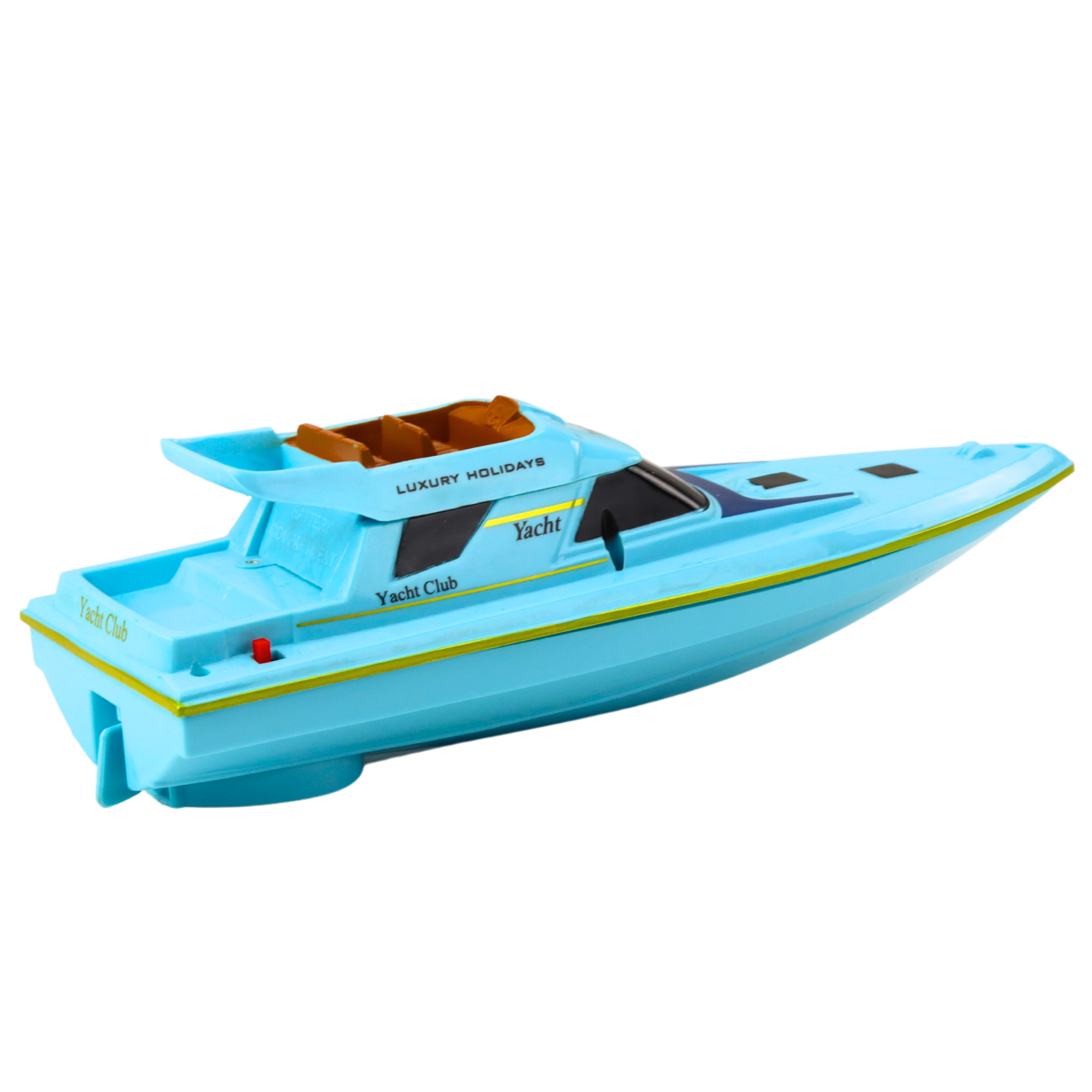 Boat Motorboat Floating Yacht Battery Operated Blue