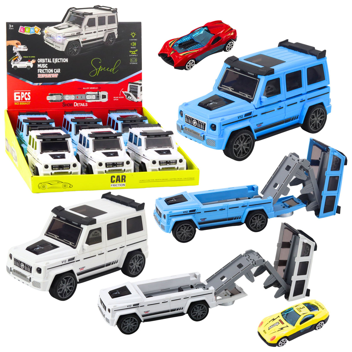 Off-road Car Metal Hidden Car Light Sound White Blue