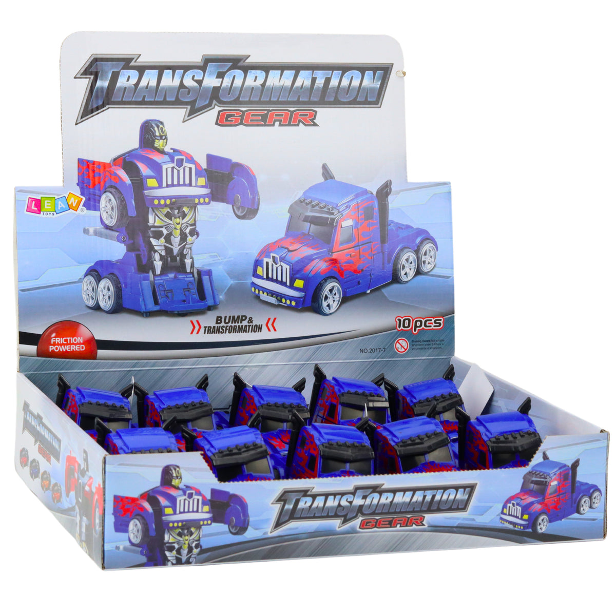 Truck Auto Robot 2in1 Drive Red Patterns Blue