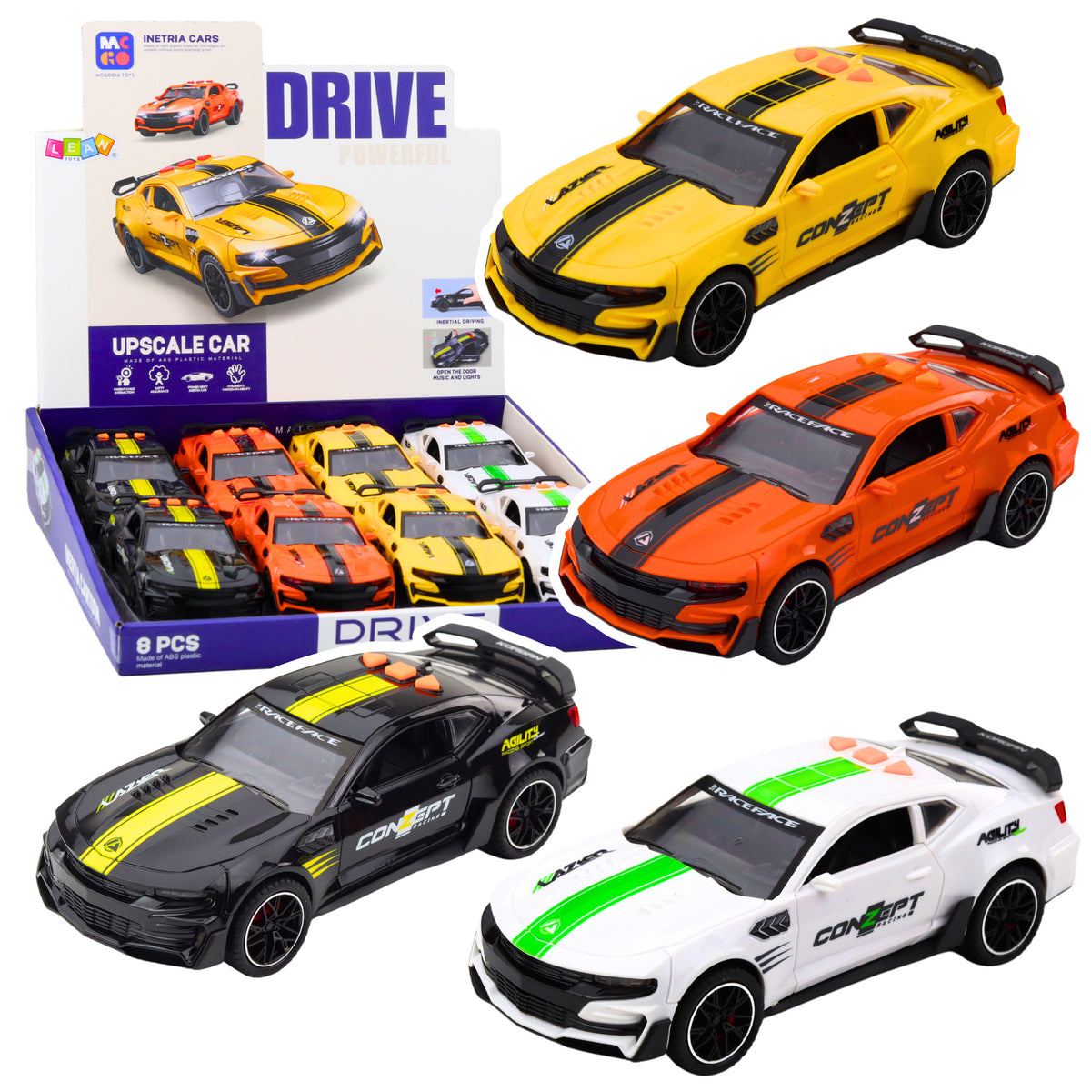 Sports Car Lazer Opening Doors Drive Lights Sounds Mix