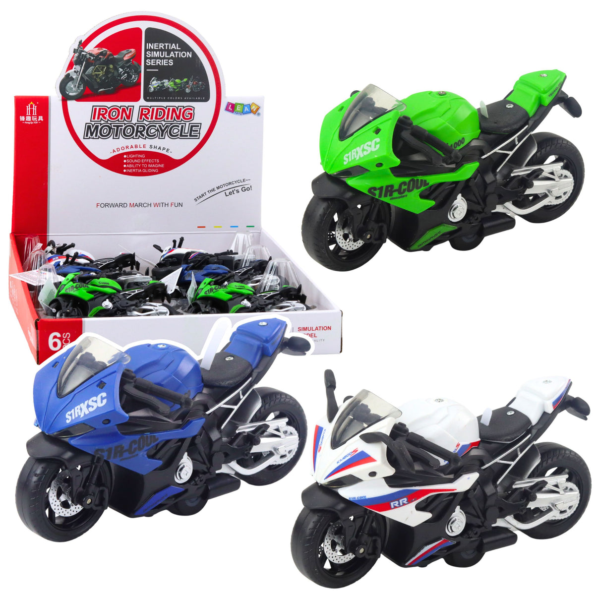 Racing Sports Motorcycle With Lights Sounds Mix