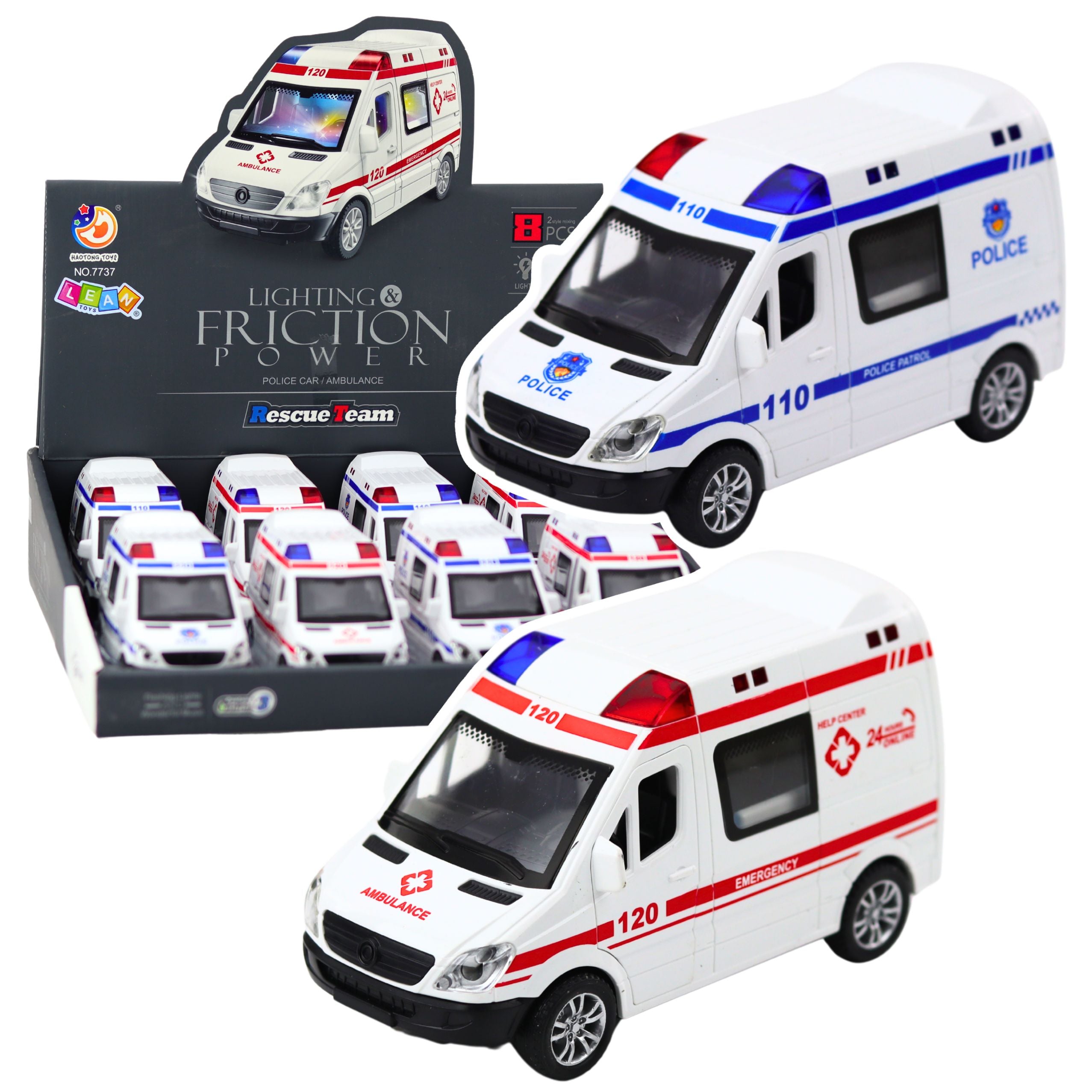 Police Car Ambulance Opening Doors Drive Lights Sounds Mix