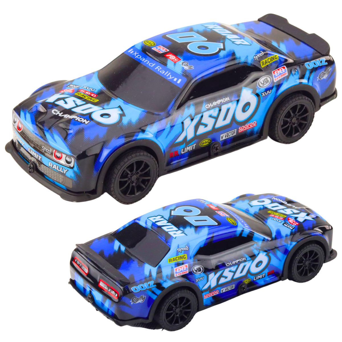 Xs06 Race Car Drive Lights Sounds Orange Blue