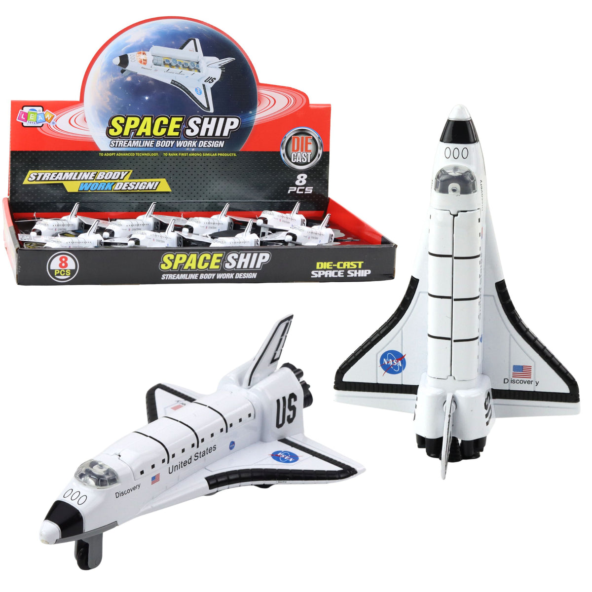 Spaceship Metal Pull-back Drive White Markings