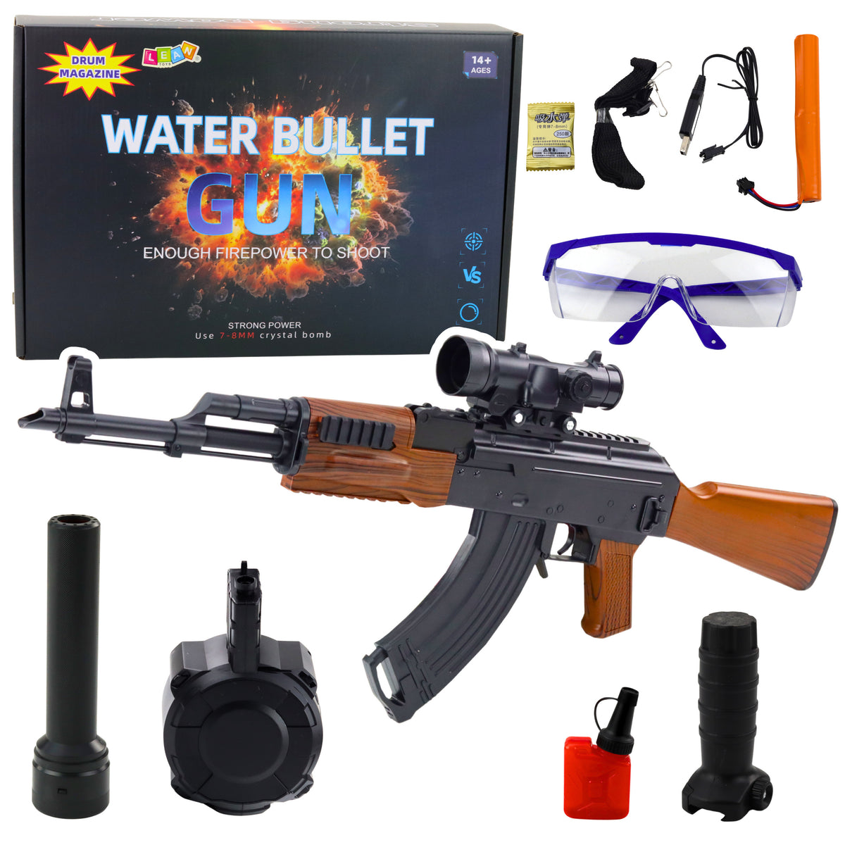 Ak Rifle For Water Balls Hydrogel Sight Accessories Glasses 96cm