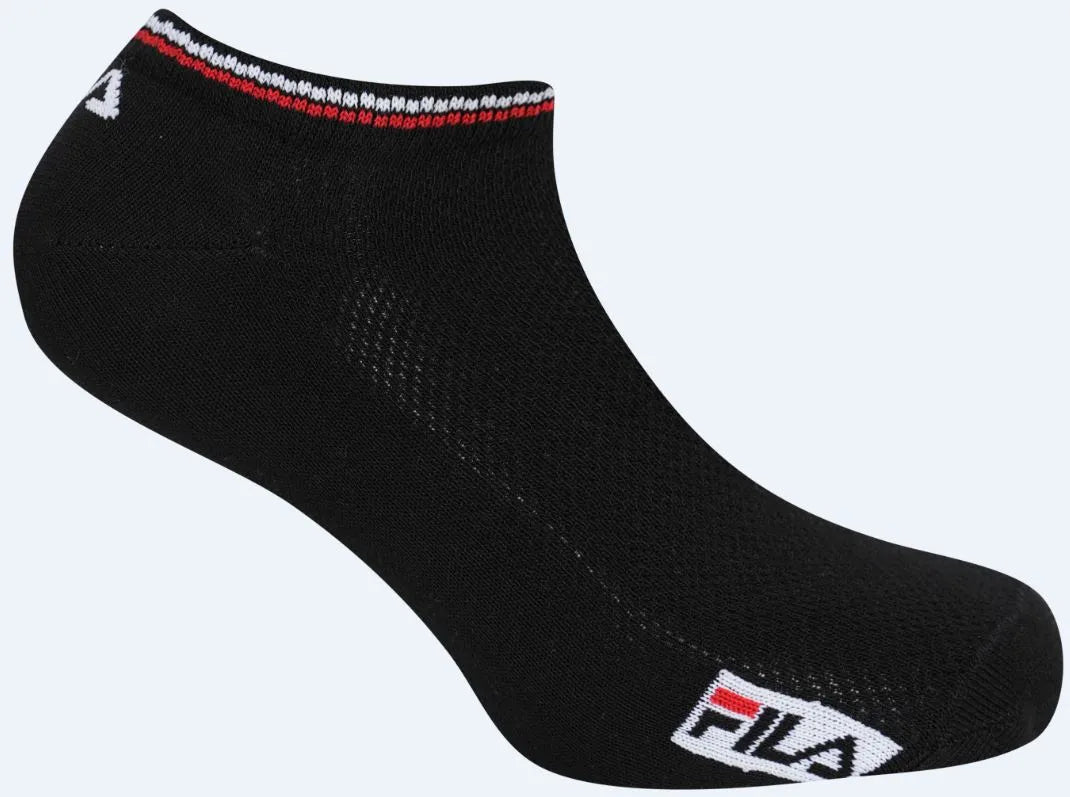 Fila Meias Pacote com 3 Bambu Invisível Preto 35-38