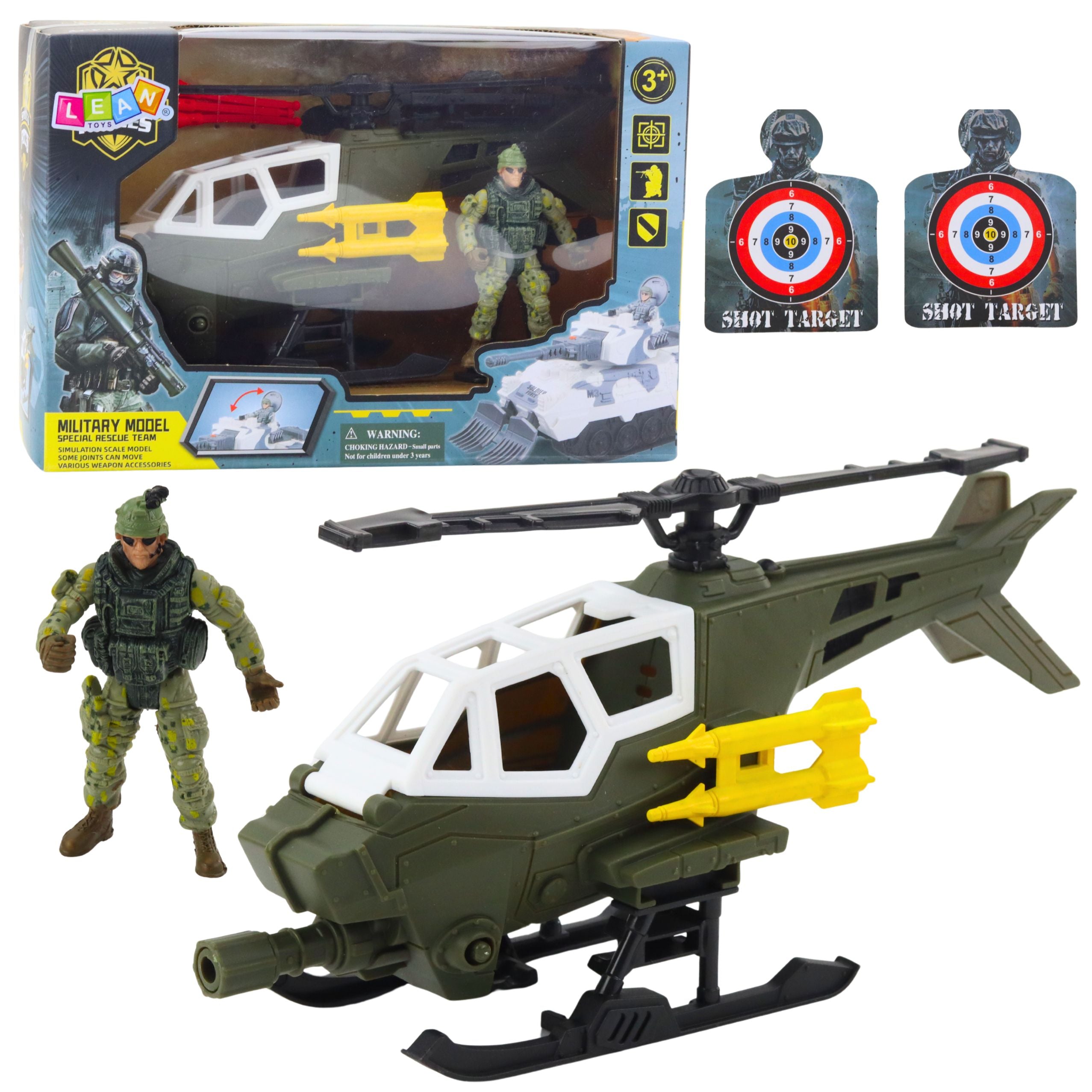 Military Set: Military Helicopter Soldier Figure