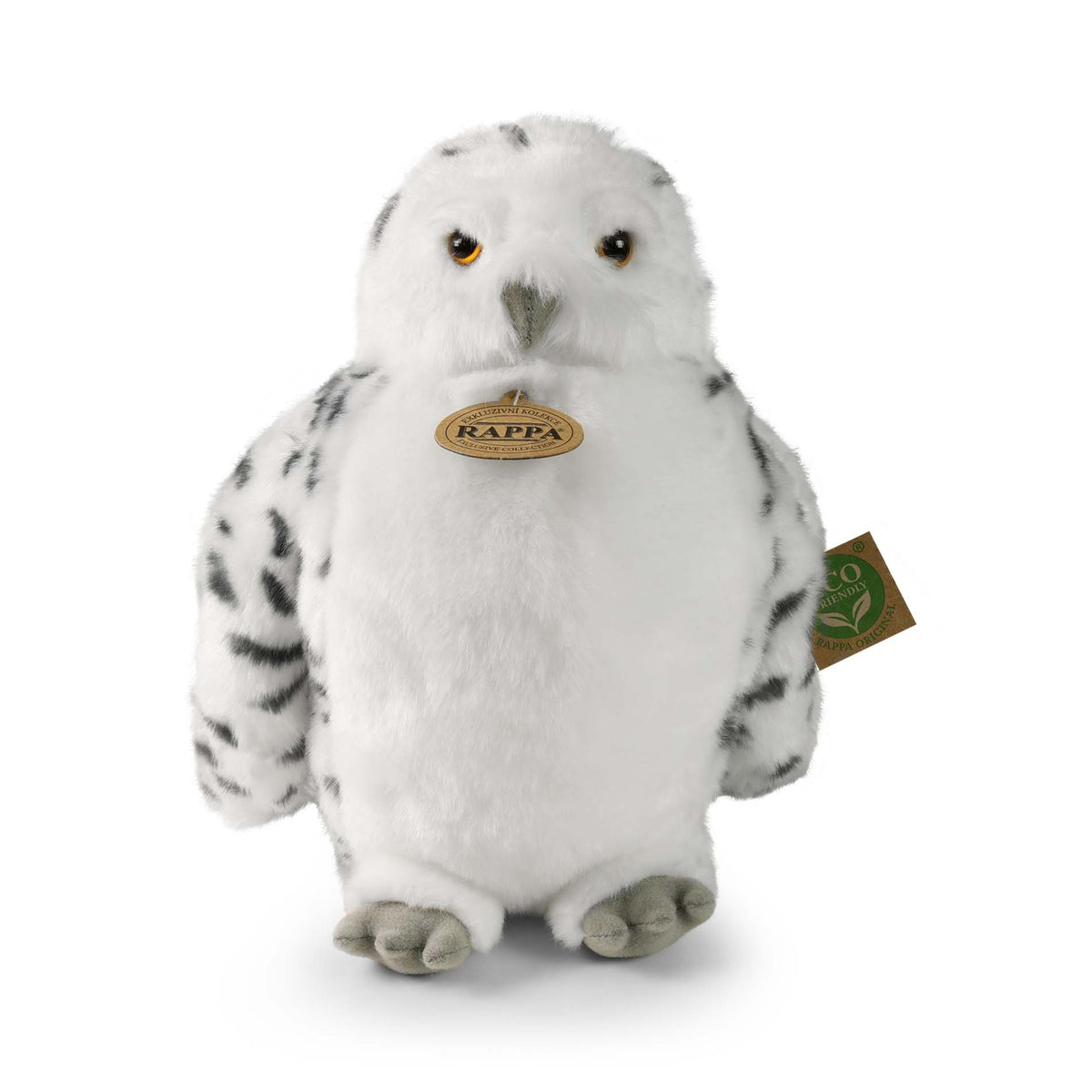 Peluche Harfang des neiges à tête rotative 28 cm Eco-f.