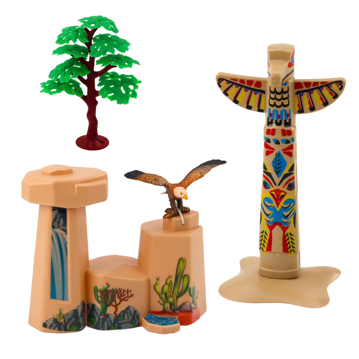 Set Of Indian Figures Village Indians Kayak Totem