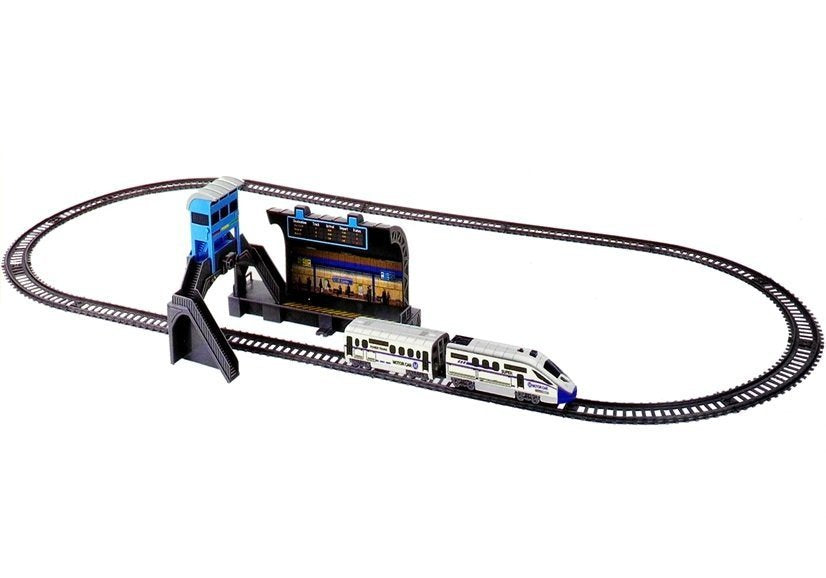 Commuter Train 244 Cm Batteries + Railway Station + Carriage