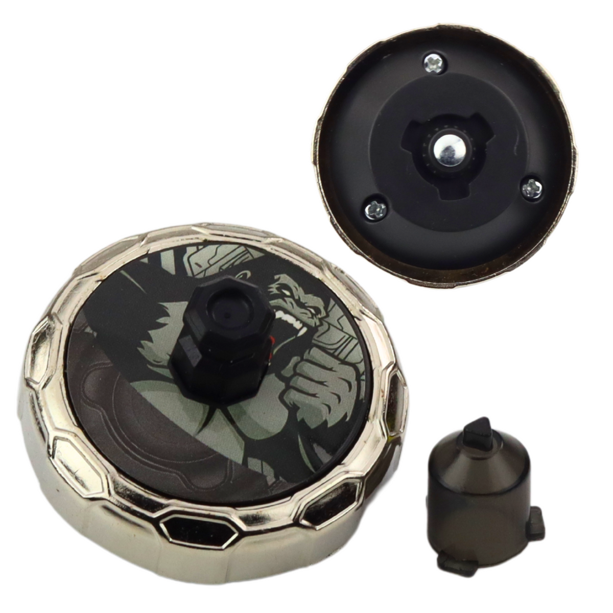 Flying Disk Gorilla Black Spinner Launcher Set