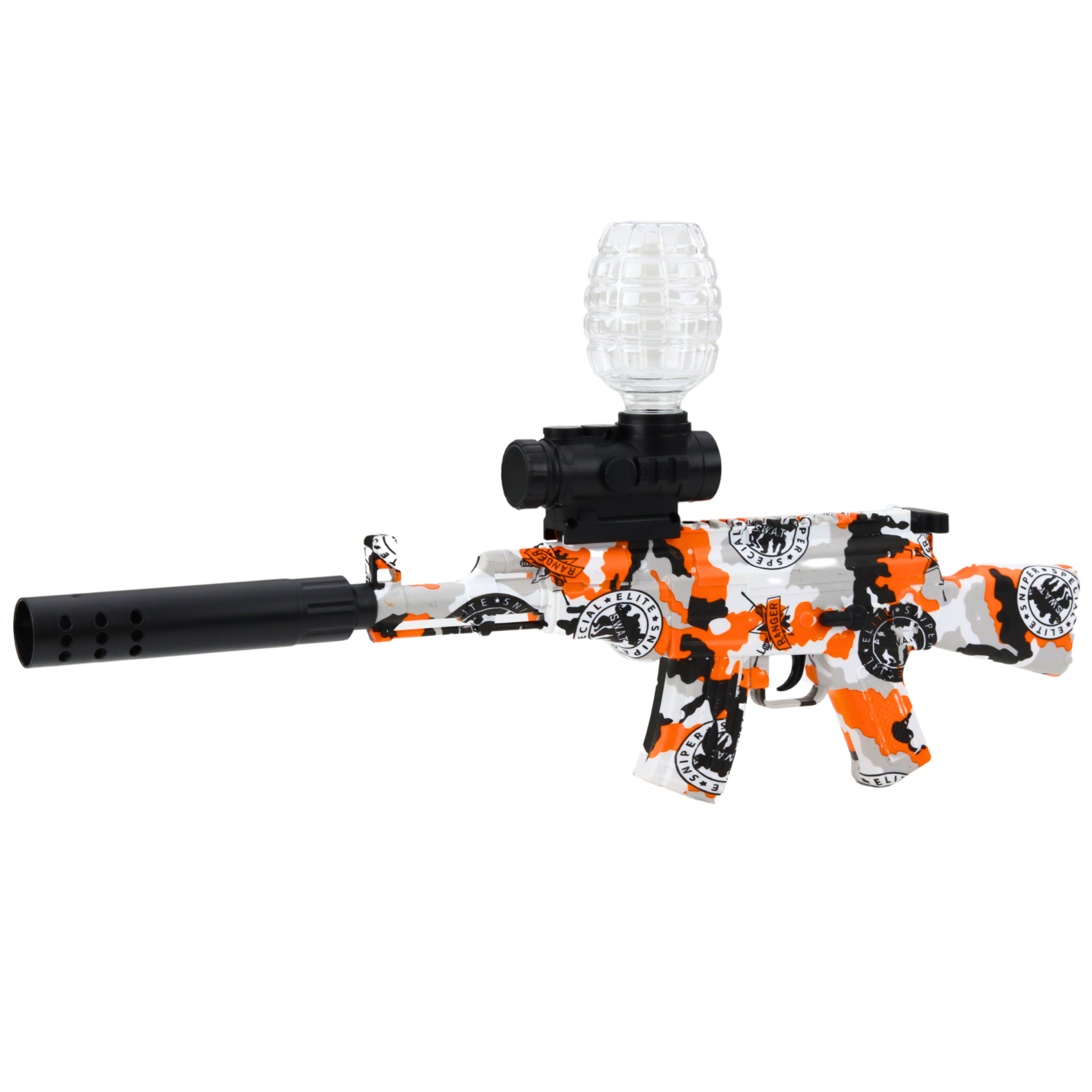 Ak47 Rifle For Water Balls Hydrogel Graffiti Orange