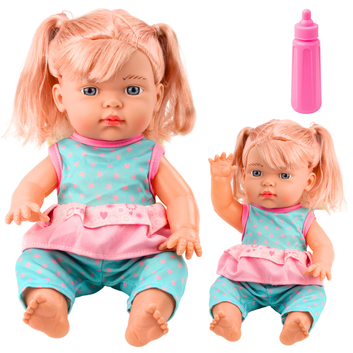 Baby Doll In Turquoise Set Ponies Bottle Sound