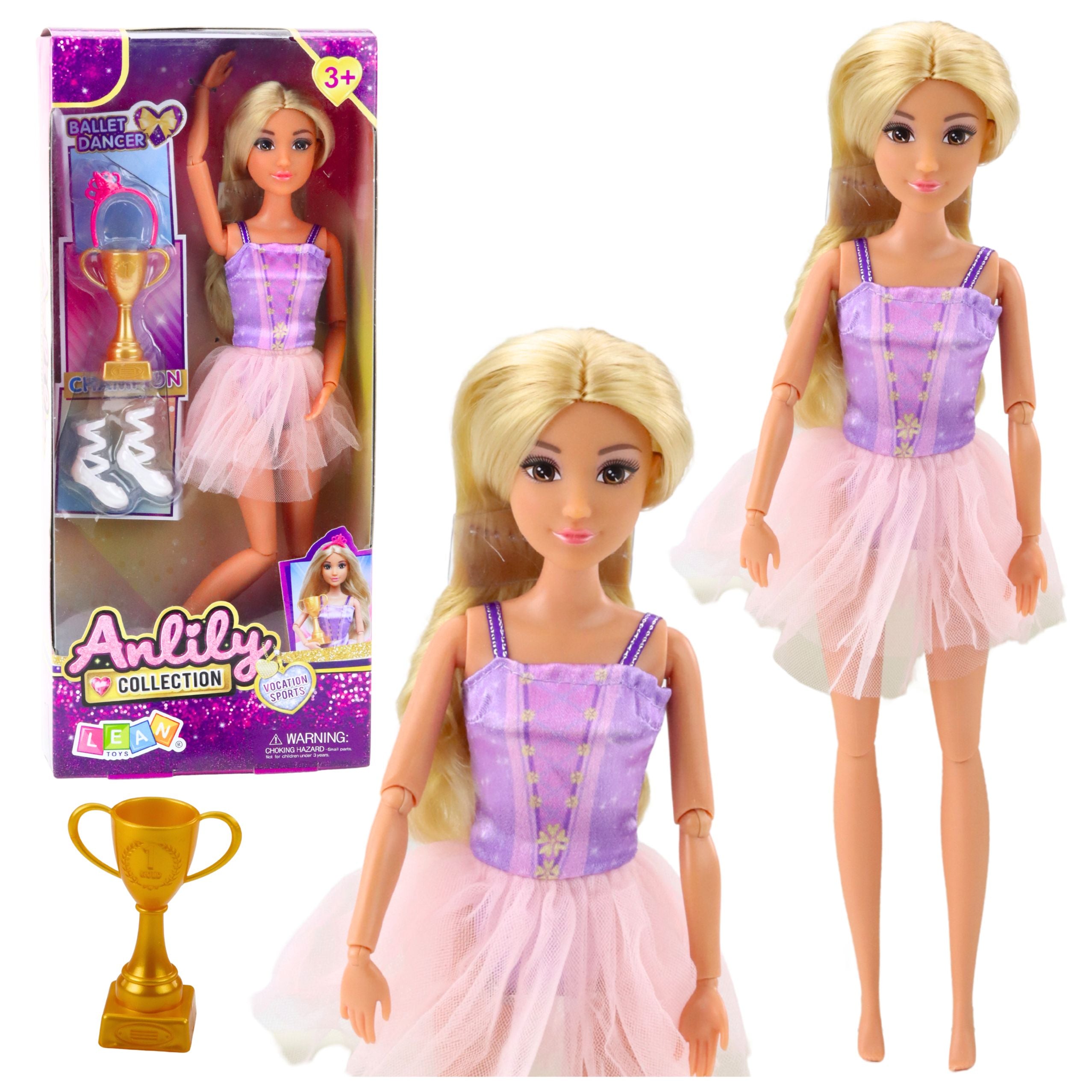 Anlily Ballerina Doll In Dress With Movable Limbs And Accessories