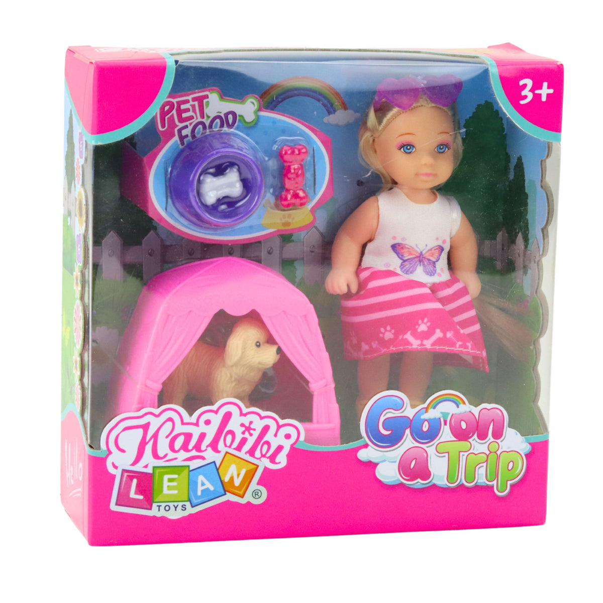Mini Doll Set With Dog Tent And Accessories