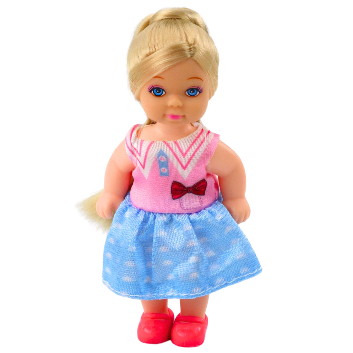 Mini Doll Set With Two Dogs Bed Food Bowl