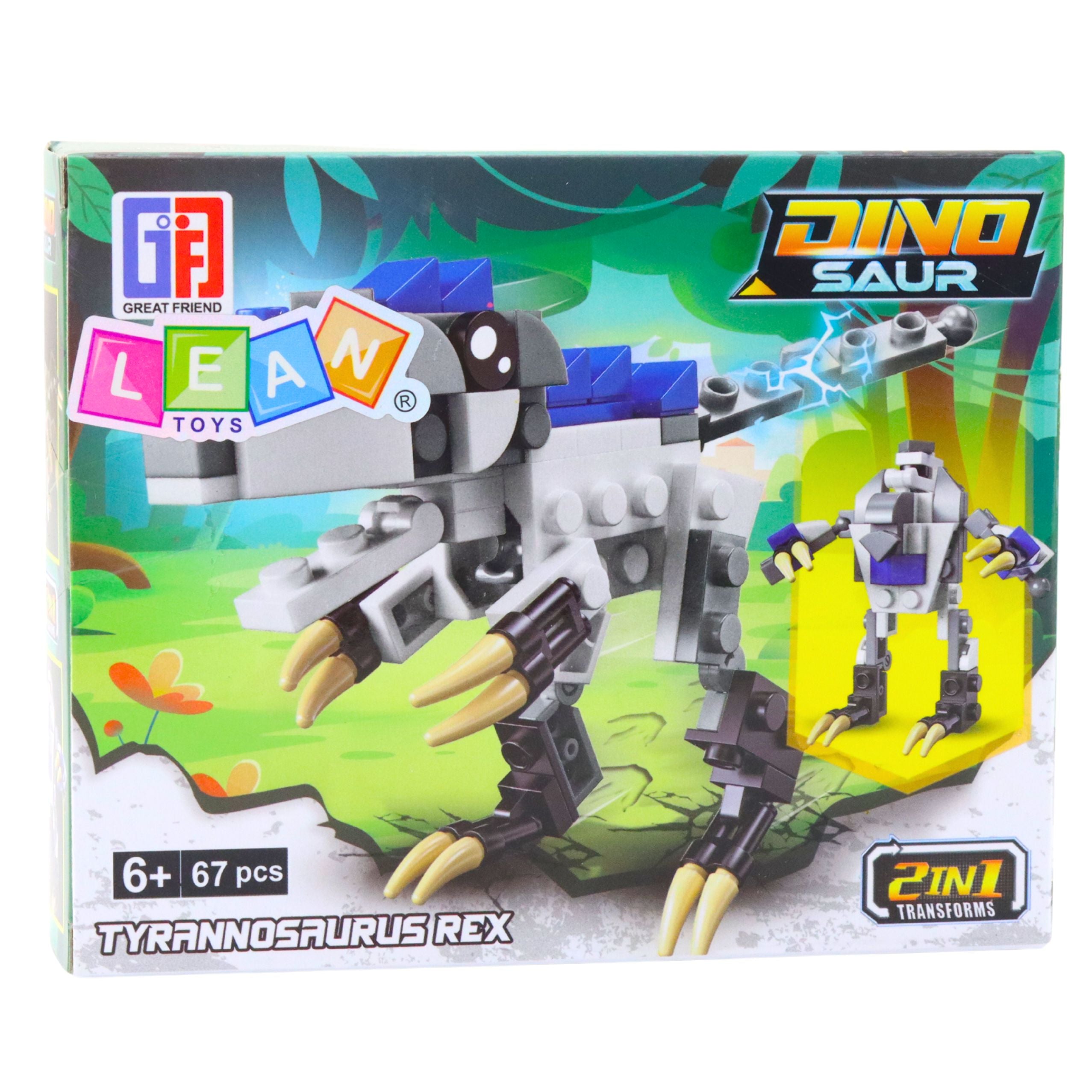 Construction Bricks 2in1 Dinosaur Robot Tyrannosaurus Rex 67 Pcs.